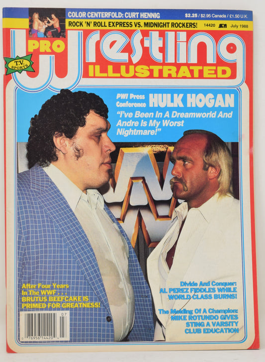 Pro Wrestling Illustrated Magazine July 1988 VF Hulk Hogan Andre The Giant WWF WCW