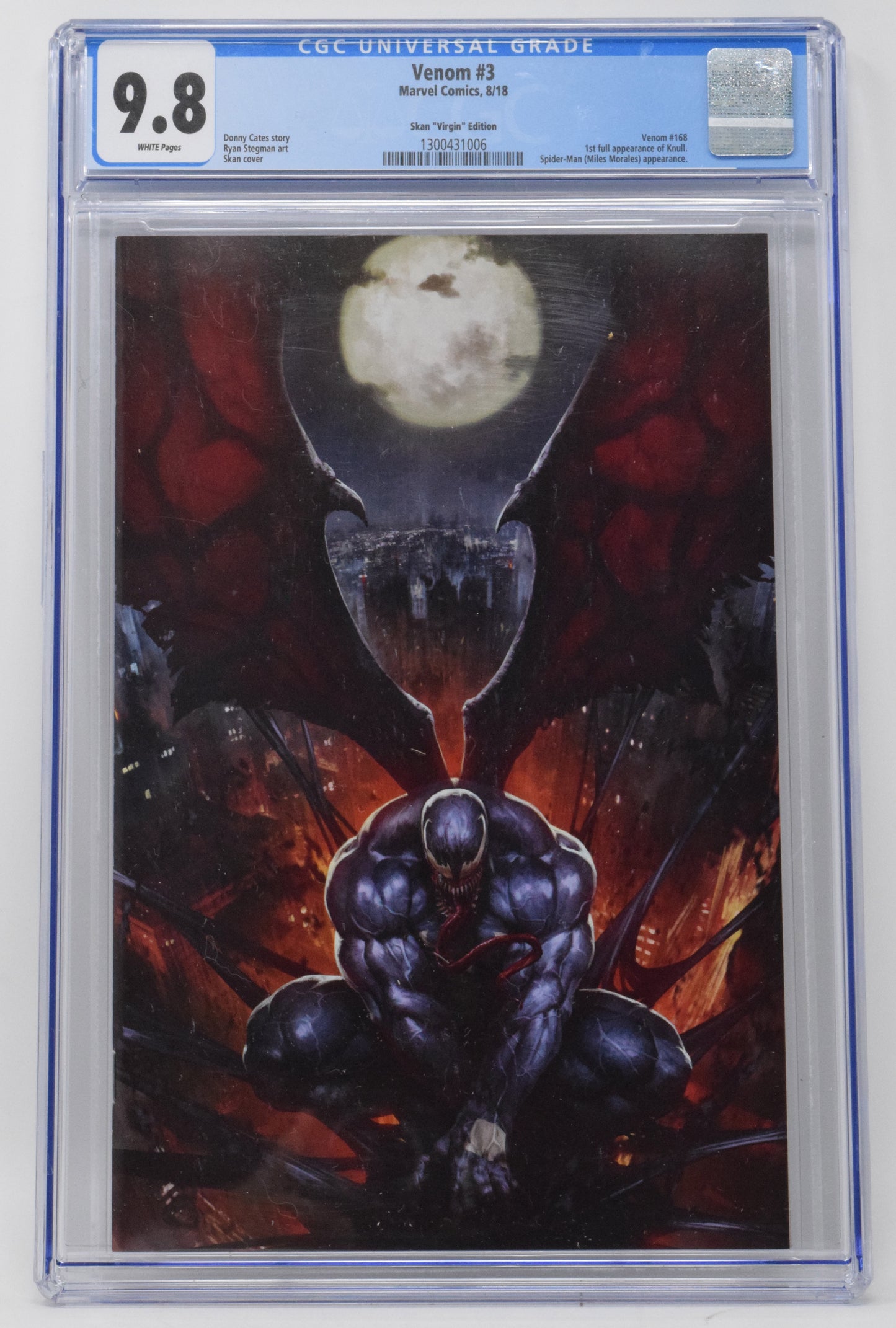 Venom 3 Marvel 2018 CGC 9.8 Skan Srisuwan Virgin Variant 1st Knull