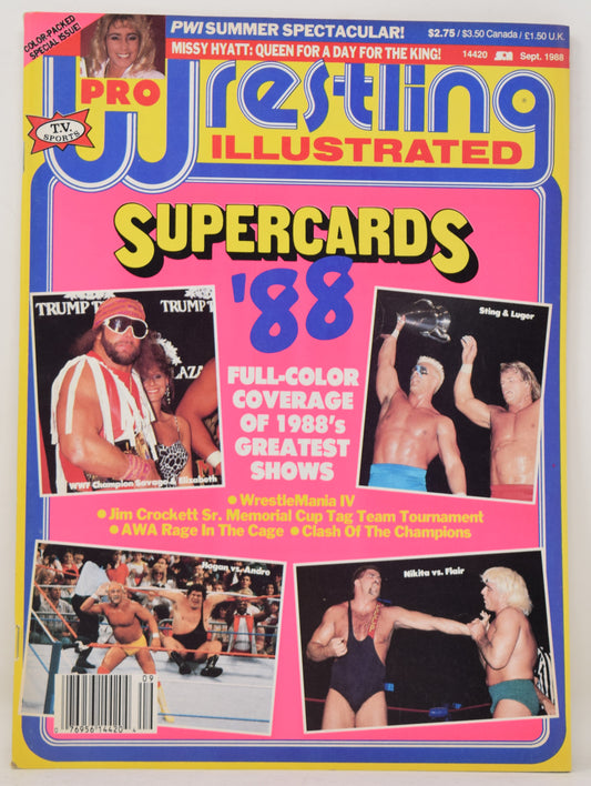 Pro Wrestling Illustrated Magazine September 1988 VF Hulk Hogan Randy Savage WWF WCW