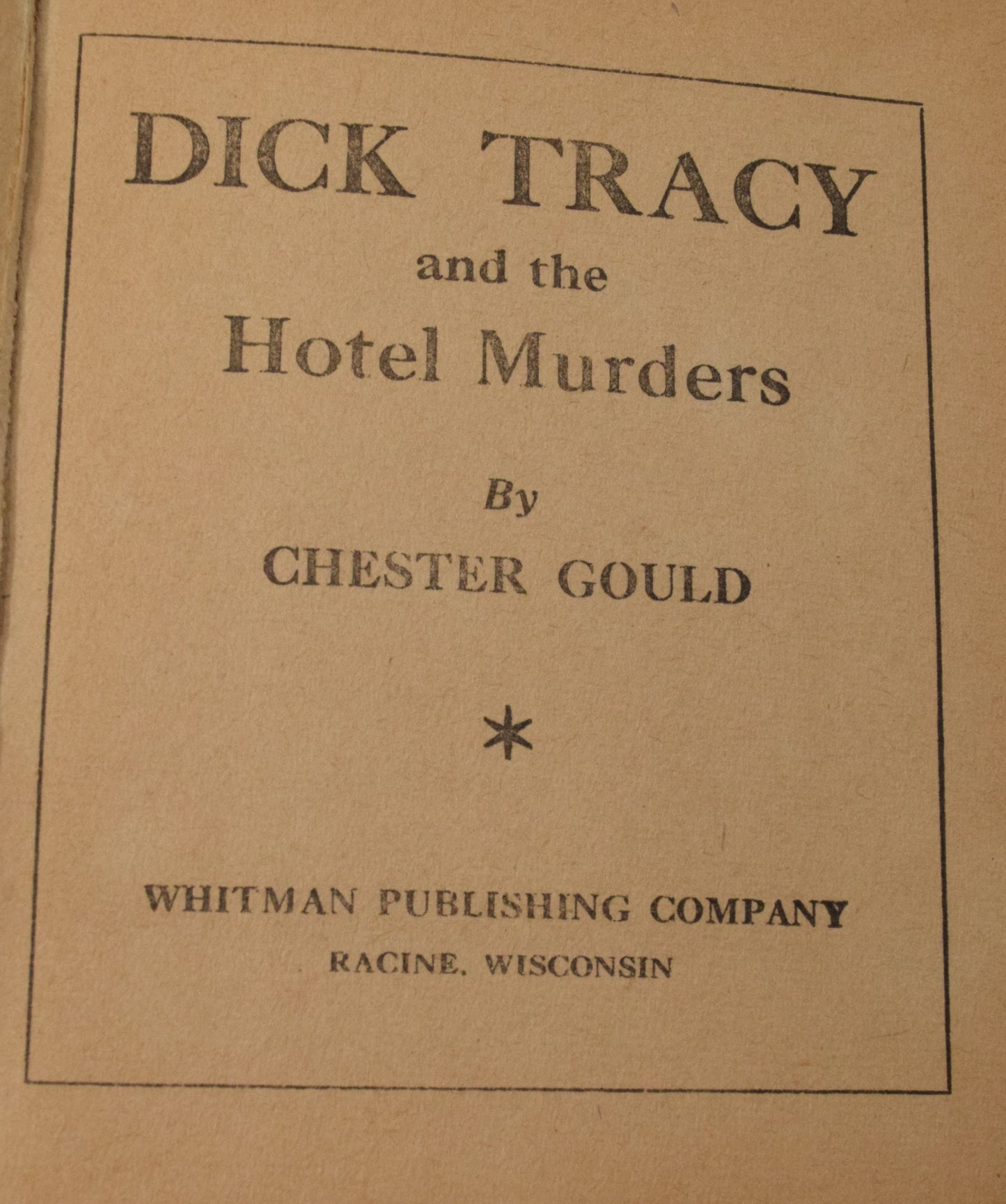 Dick Tracy And The Hotel Murders 1420 Big Little Book Whitman 1937 VG FN - Golden Apple Comics