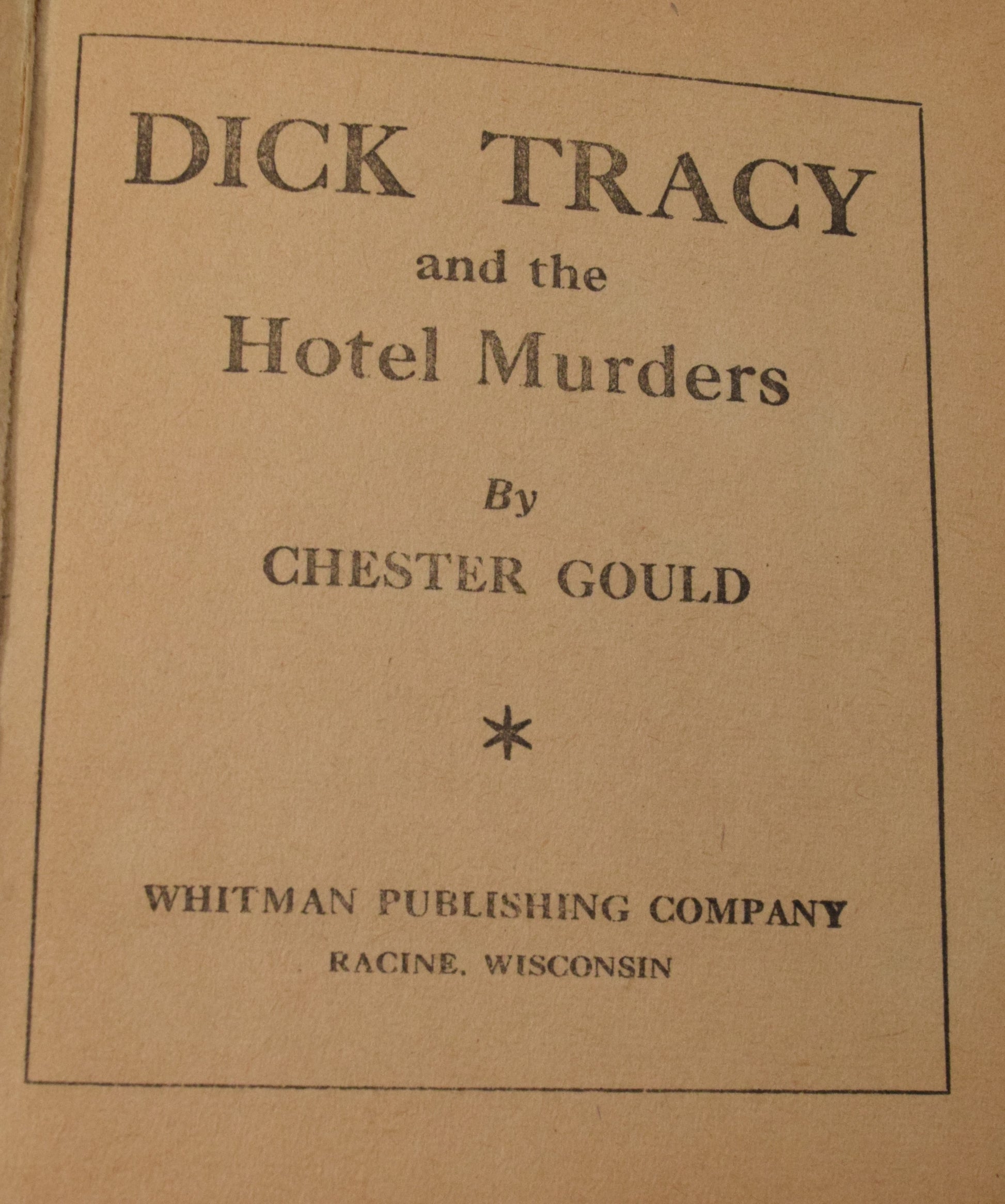 Dick Tracy And The Hotel Murders 1420 Big Little Book Whitman 1937 VG FN - Golden Apple Comics