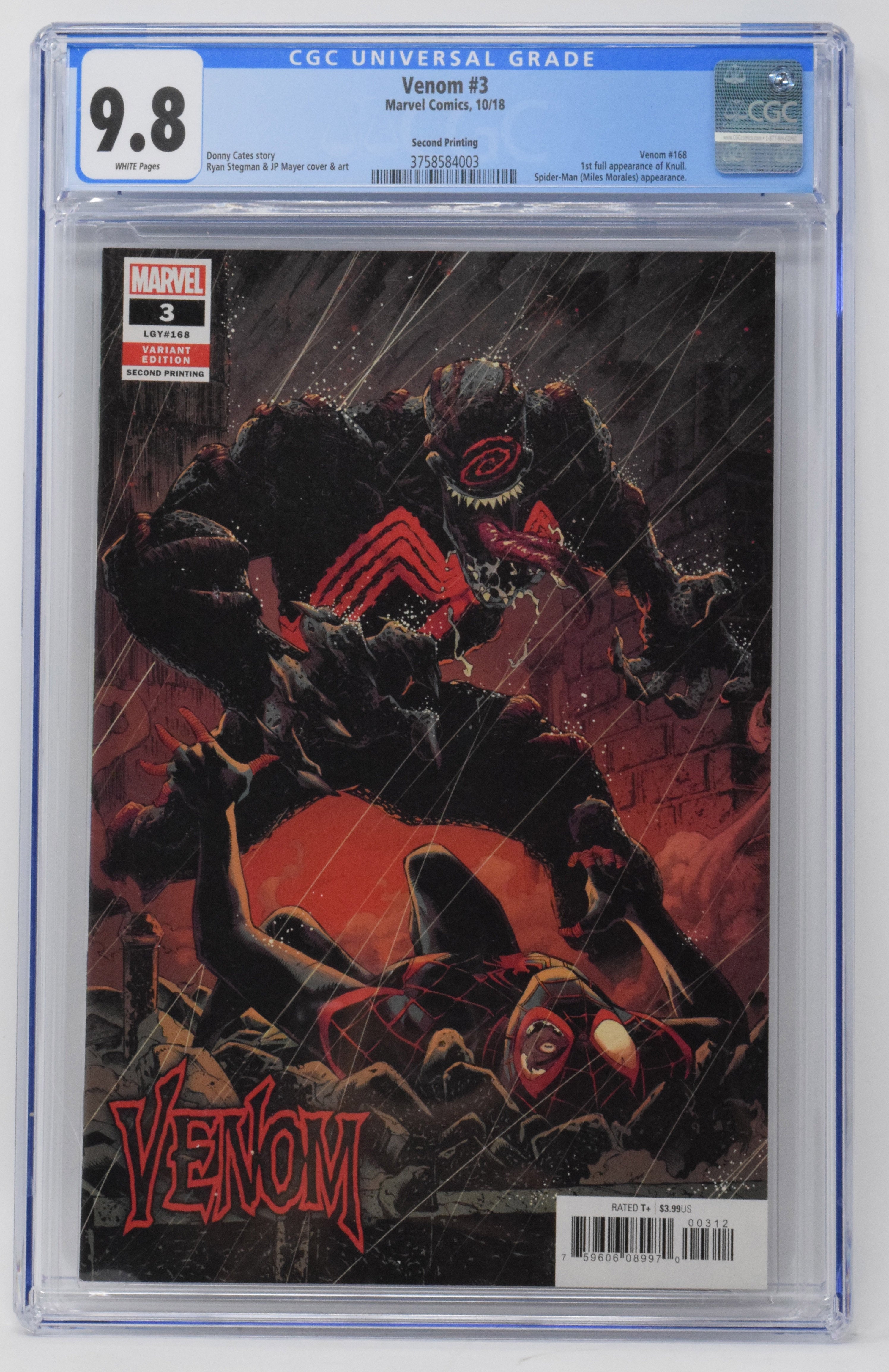 Venom 3 cgc 9.8 4th print store