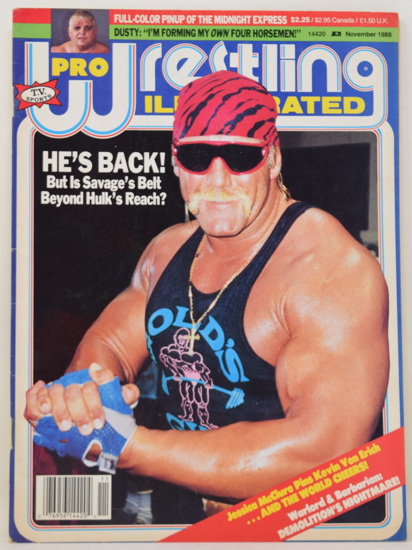 Pro Wrestling Illustrated Magazine November 1988 FN VF Hulk Hogan WWF WCW