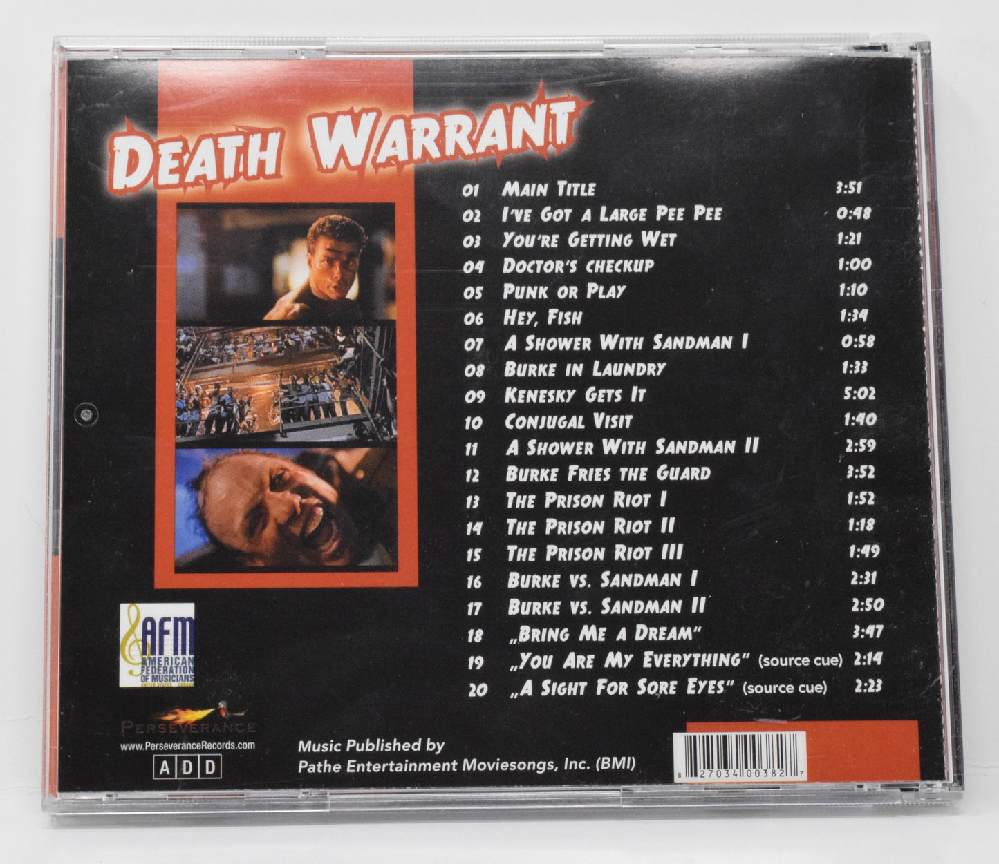 Death Warrant Soundtrack CD Gary Chang