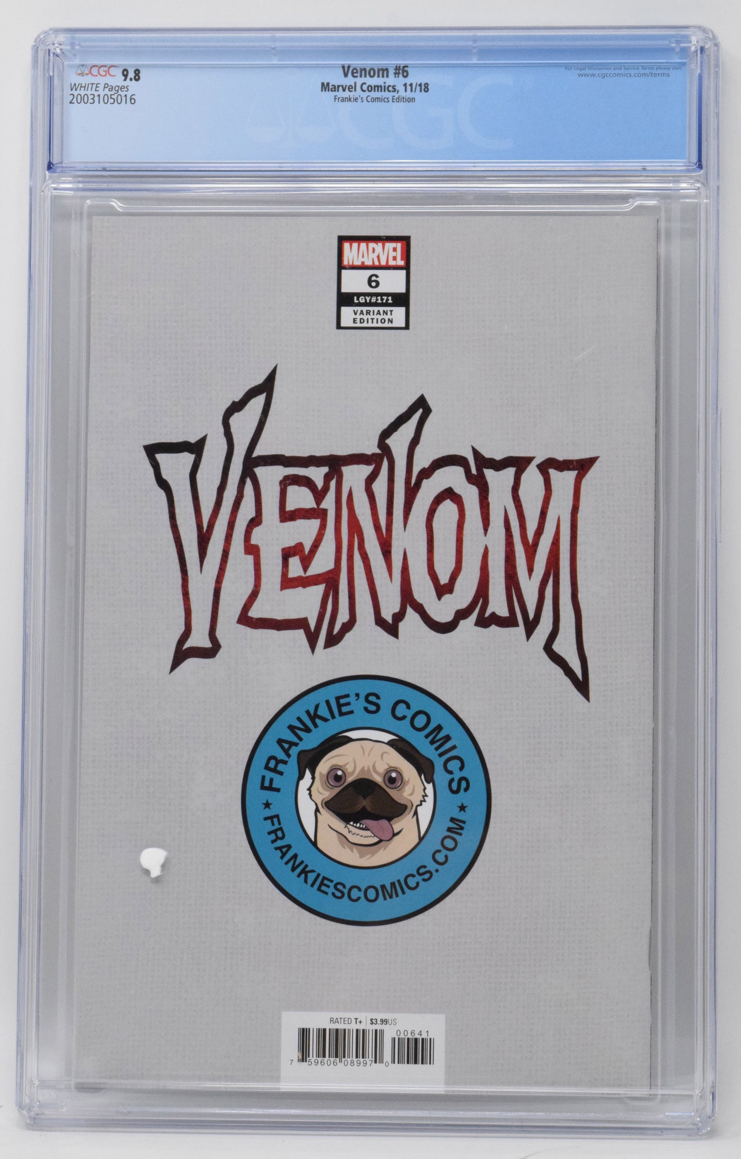 Venom 6 Marvel 2018 CGC 9.8 Skan Srisuwan Trade Variant Knull