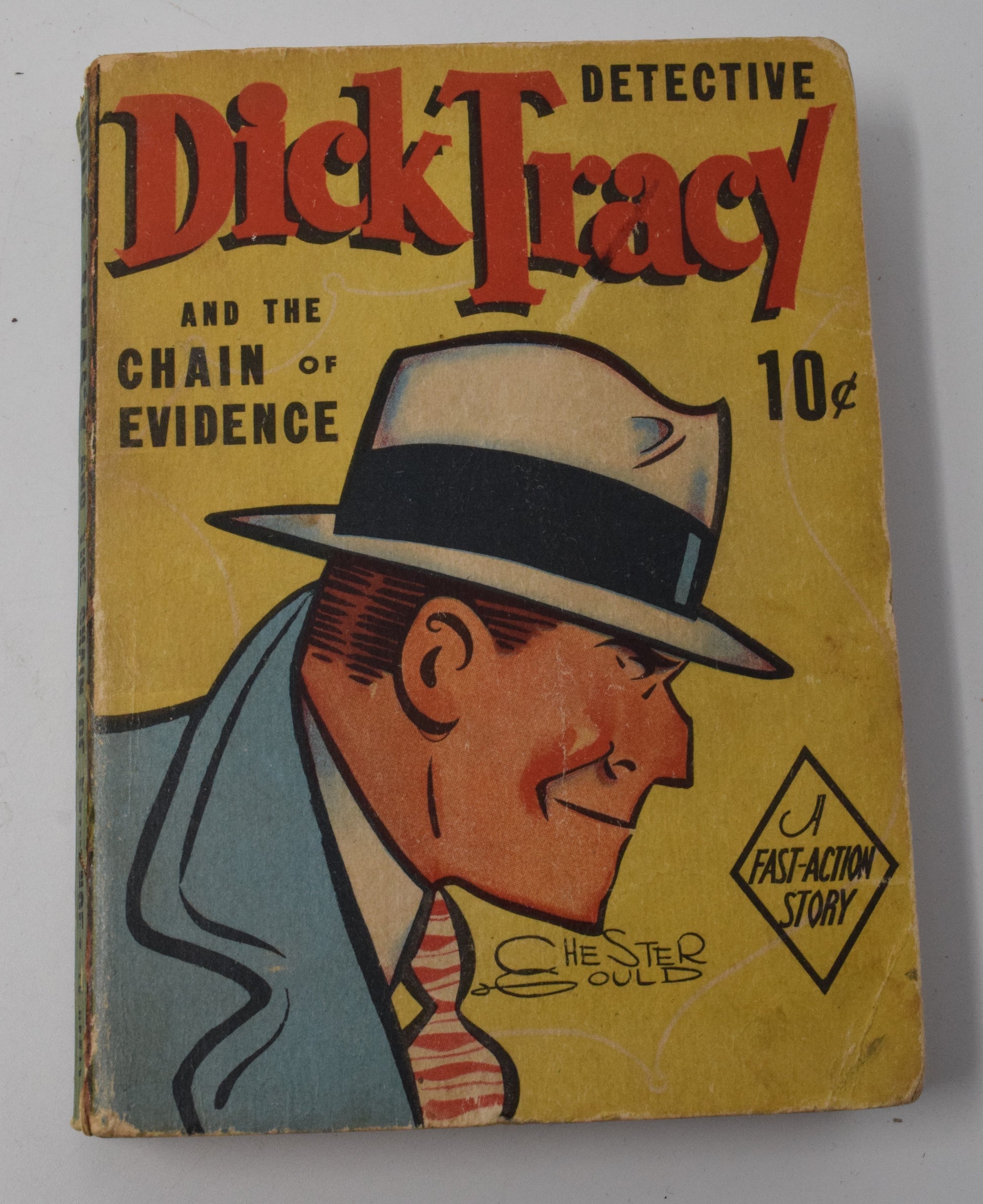 Dick Tracy And The Chain Of Evidence Fast Action Dell 1938 VG Big Little Book - Golden Apple Comics