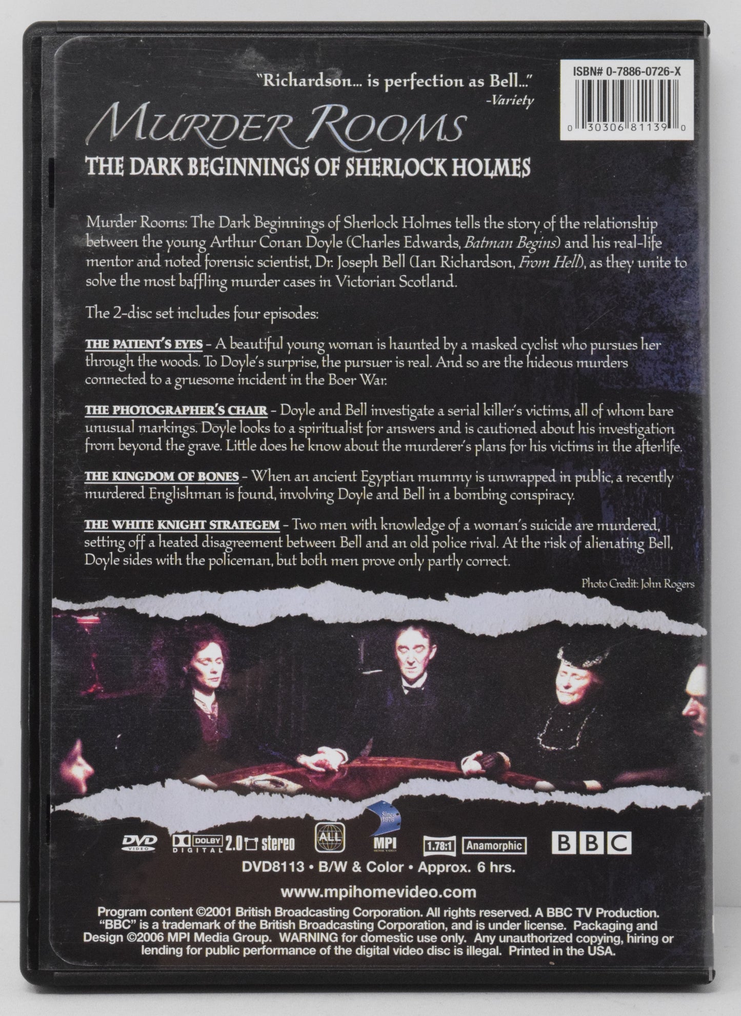 Murder Rooms DVD The Dark Beginnings of Sherlock Holmes 2 Disc Set