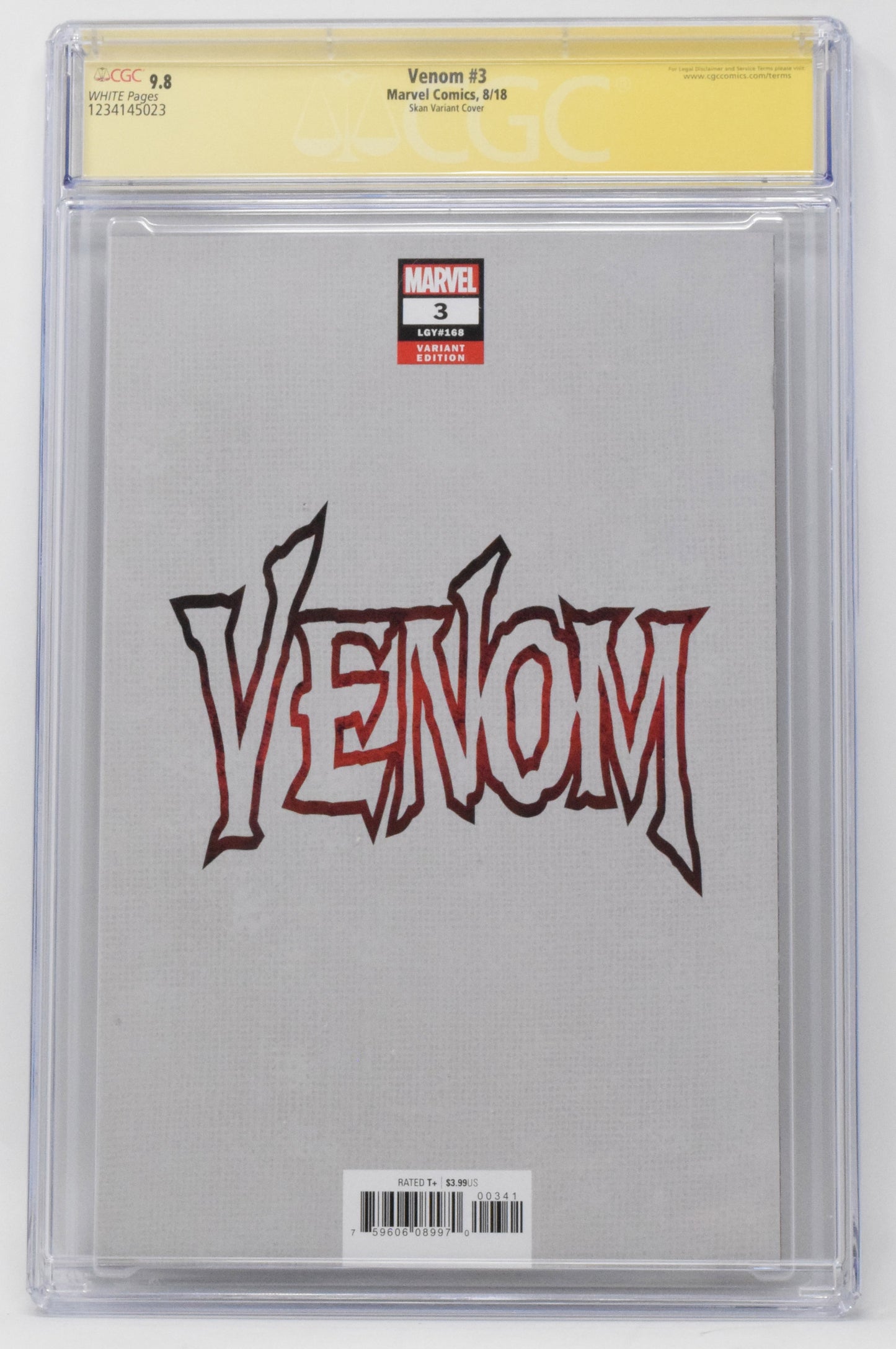 Venom 3 Marvel 2018 CGC SS 9.8 Skan Trade Variant 1st Knull SIGNED Donny Cates