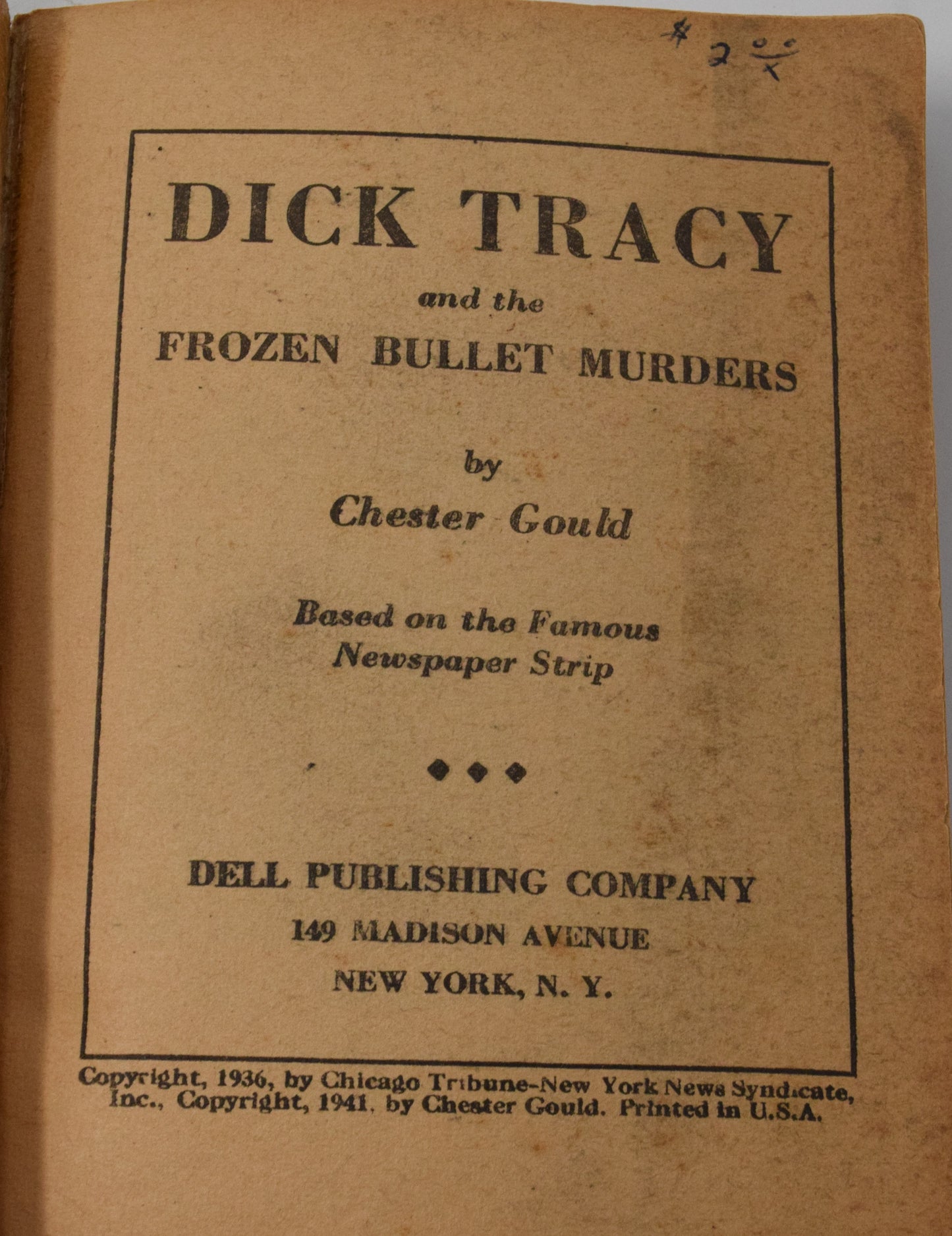 Dick Tracy And The Frozen Bullet Murders Fast Action Dell 1938 VG Big Little Book - Golden Apple Comics