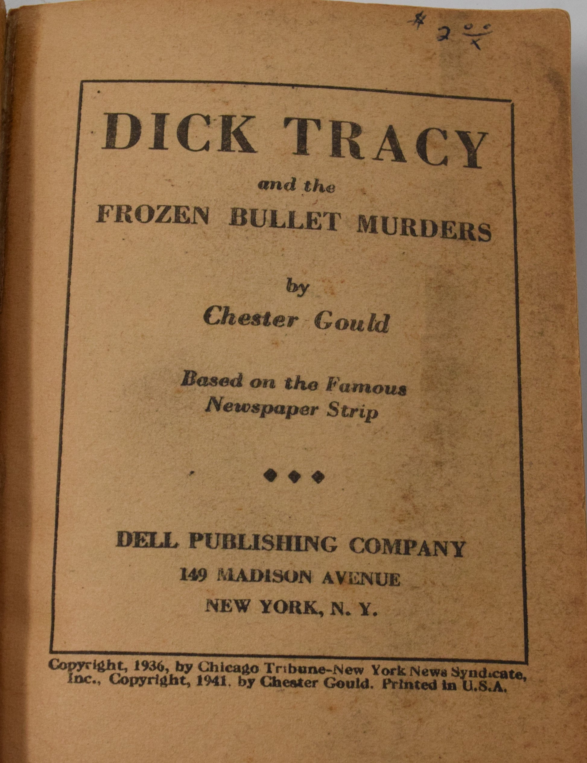 Dick Tracy And The Frozen Bullet Murders Fast Action Dell 1938 VG Big Little Book - Golden Apple Comics