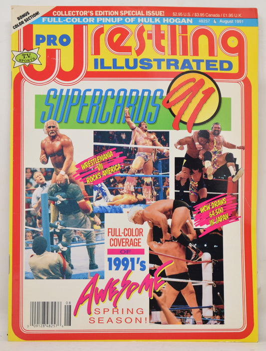 Pro Wrestling Illustrated Magazine August 1991 FN Hulk Hogan Undertaker WWF WCW