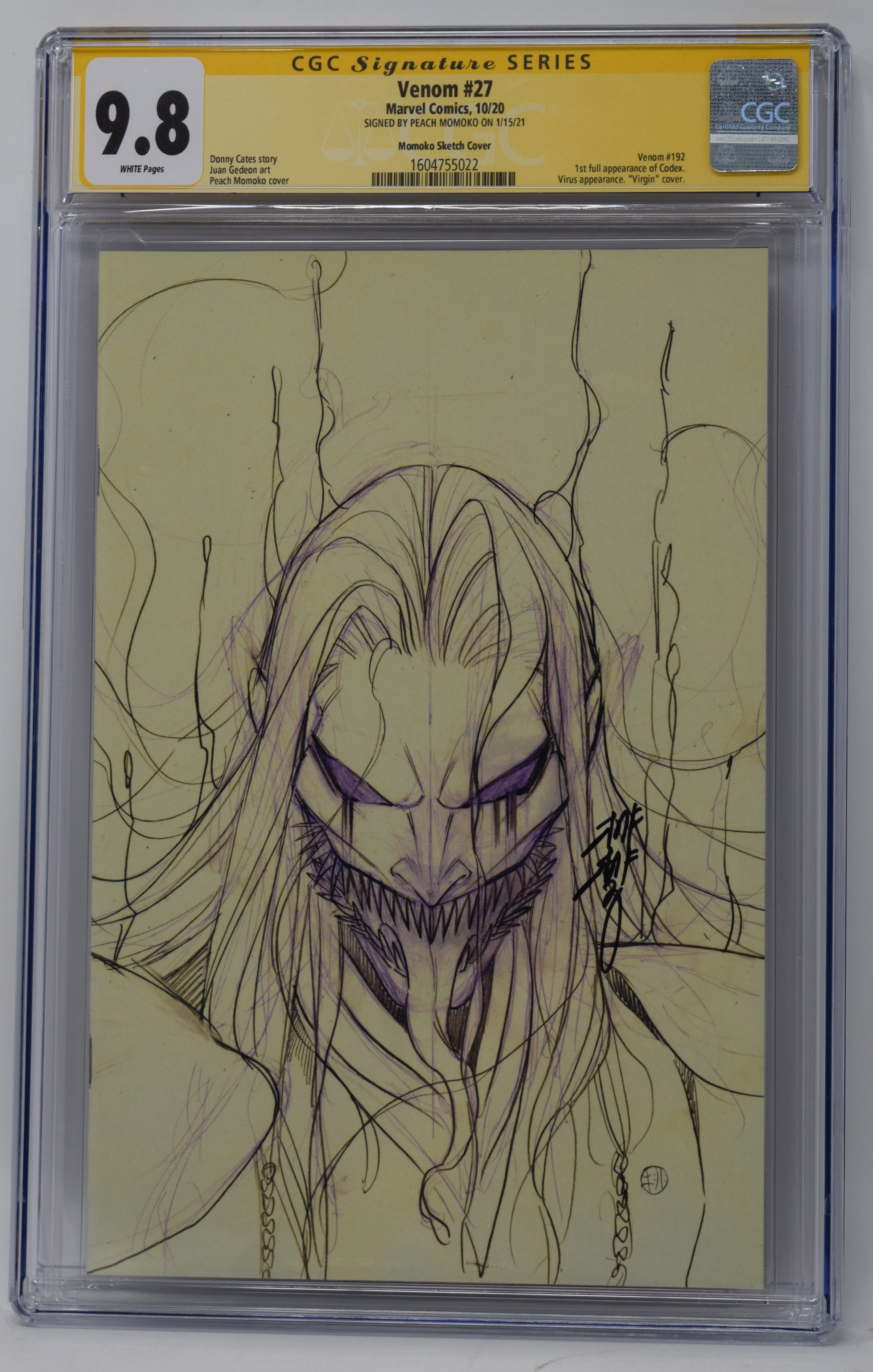 CGC 9.8 VENOM No 26 offers Peach Momoko Variant Cover 1st app of Virus