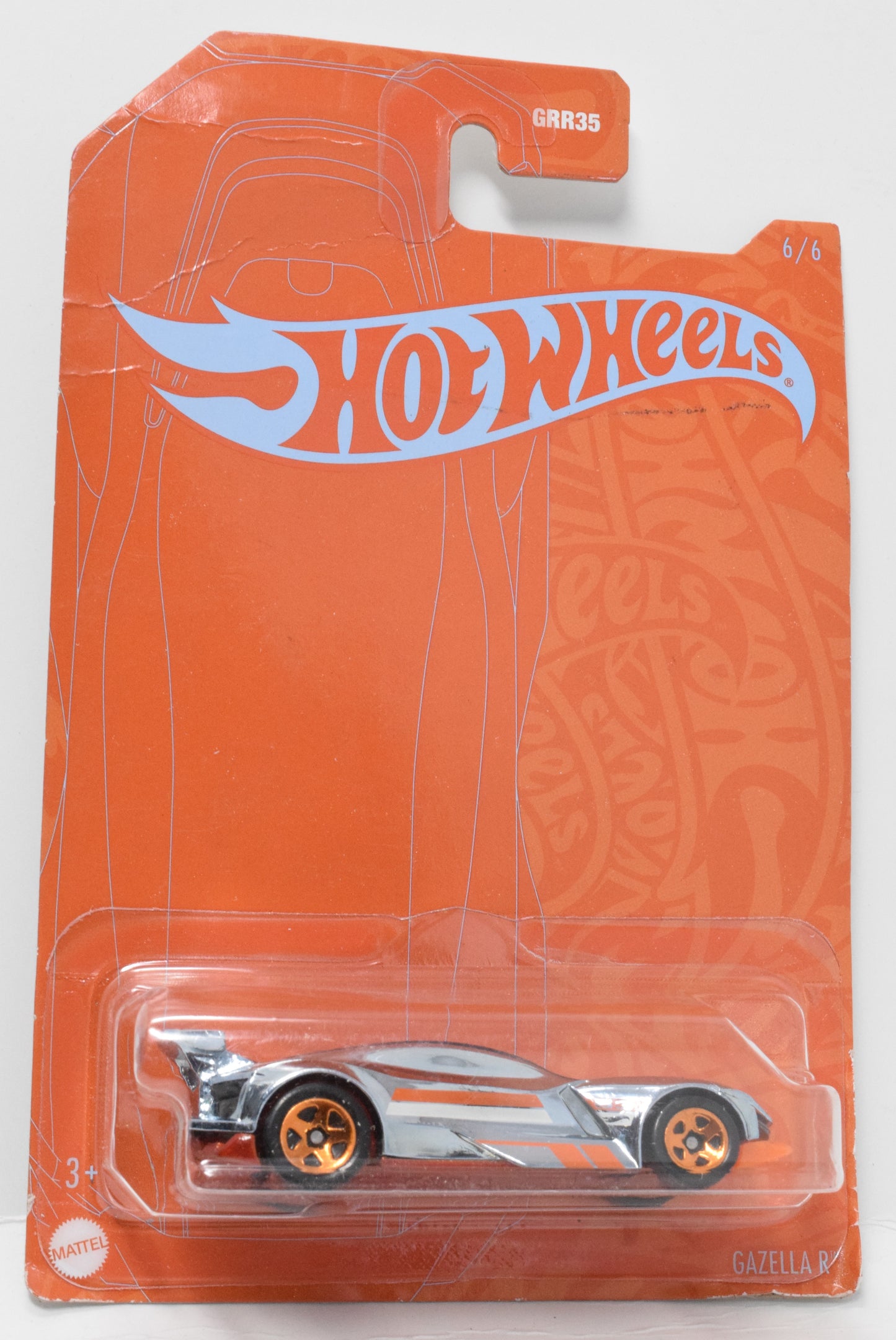 Hot Wheels Gazella R Silver Orange  DieCast Car 6/6 New - Golden Apple Comics