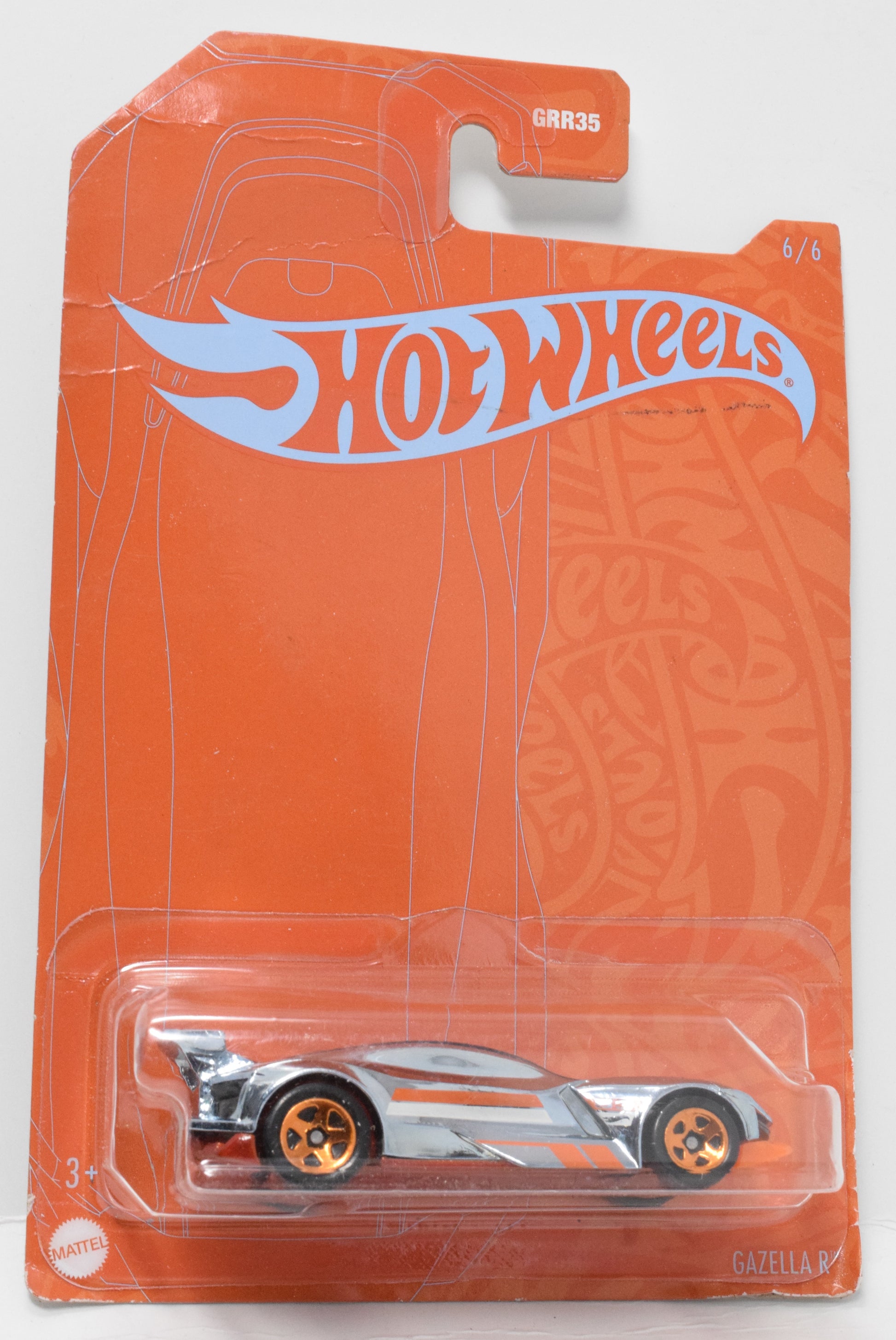 Hot Wheels Gazella R Silver Orange  DieCast Car 6/6 New - Golden Apple Comics