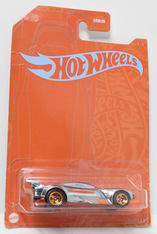 Hot Wheels Gazella R Silver Orange  DieCast Car 6/6 New - Golden Apple Comics