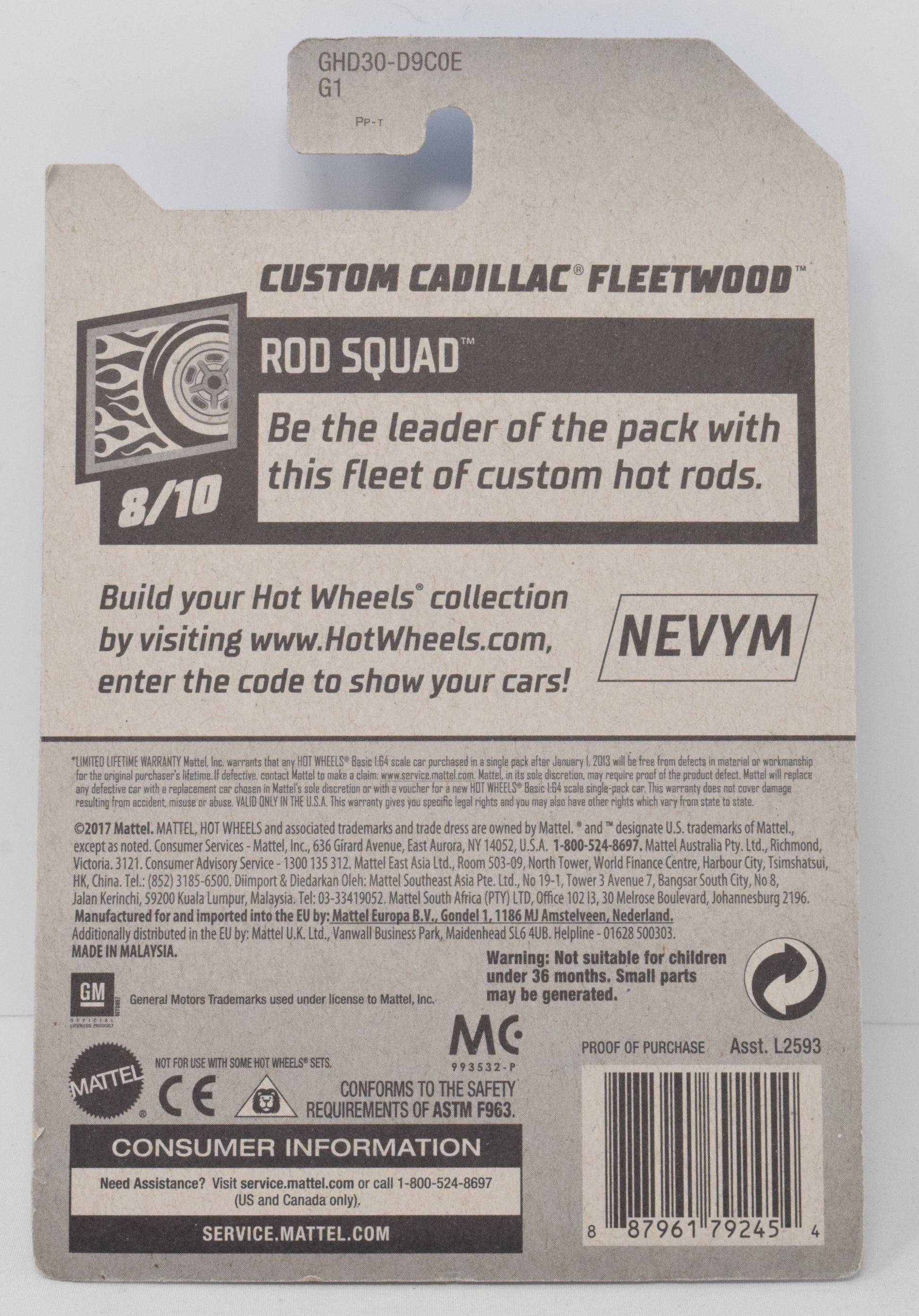 Hot Wheels Custom Cadillac Fleetwood Rod Squad DieCast Car Green 8/10 121 New - Golden Apple Comics