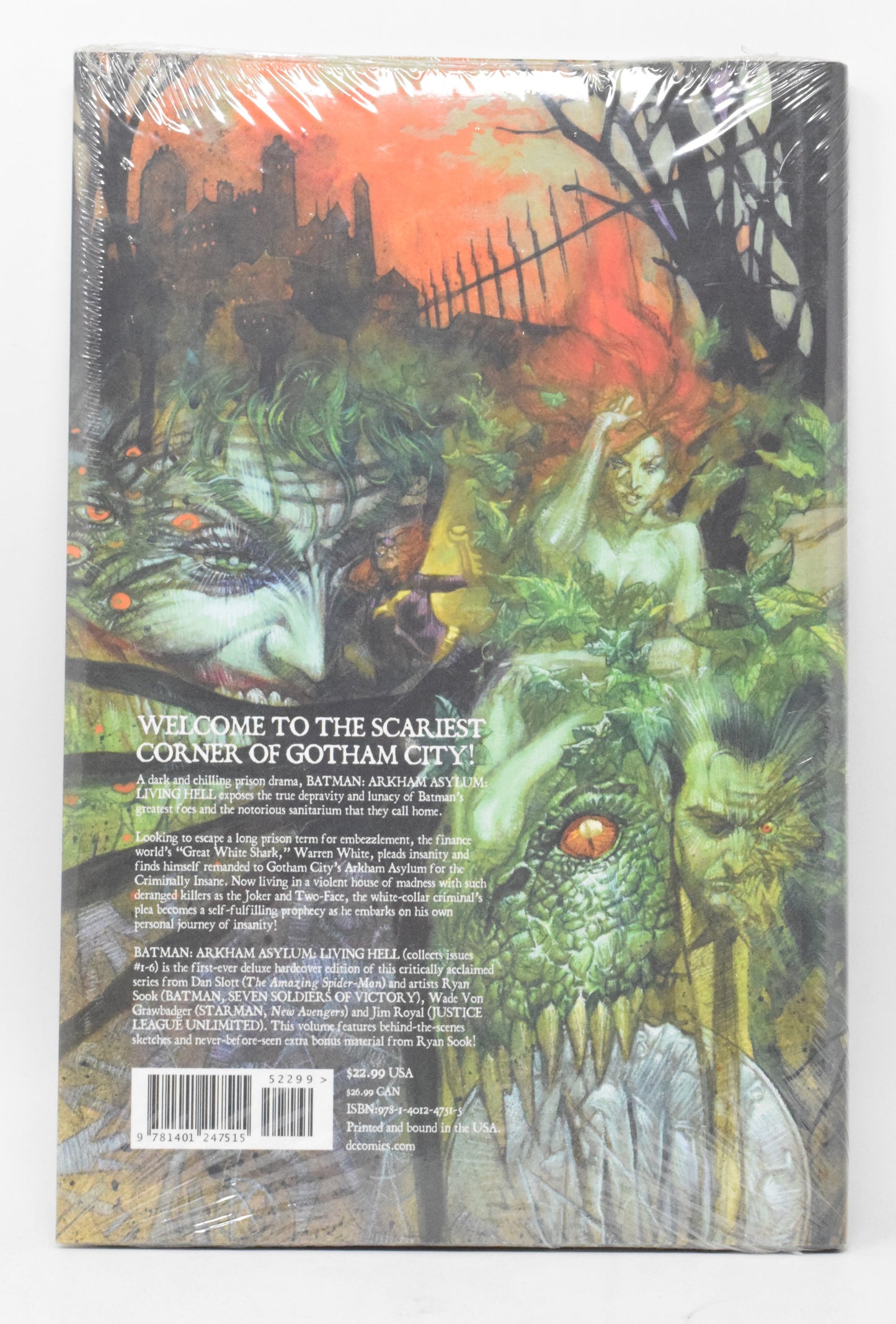 Batman Arkham Asylum Deluxe HC DC 2014 NM Sealed Dan Slott