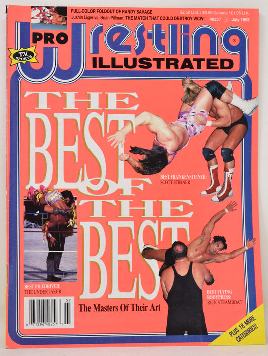 Pro Wrestling Illustrated Magazine July 1992 FN VF Roddy Piper Dustin Rhodes WWF WCW