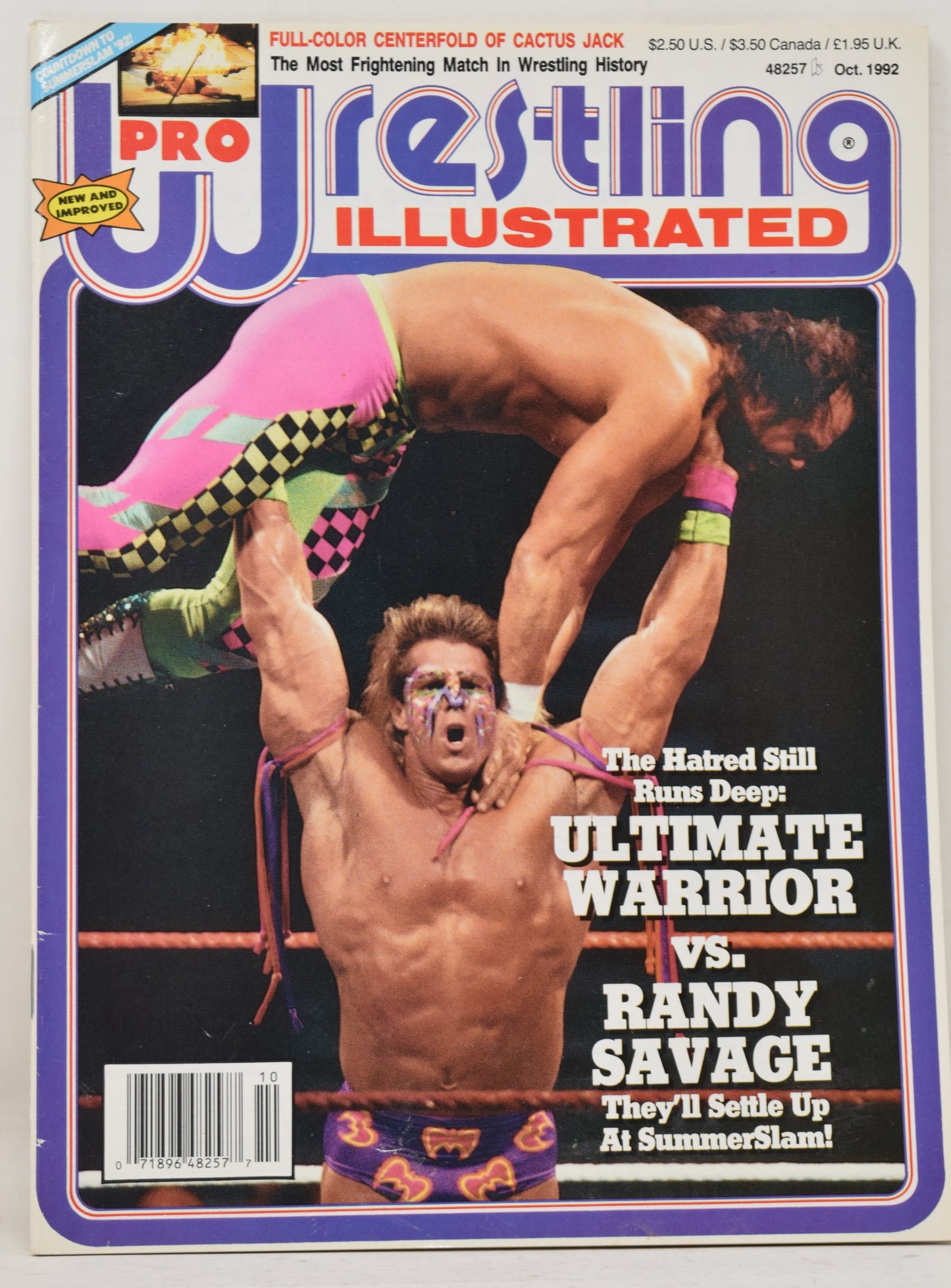 Pro Wrestling Illustrated Magazine October 1992 FN VF Randy Savage Ultimate Warrior WWF WCW