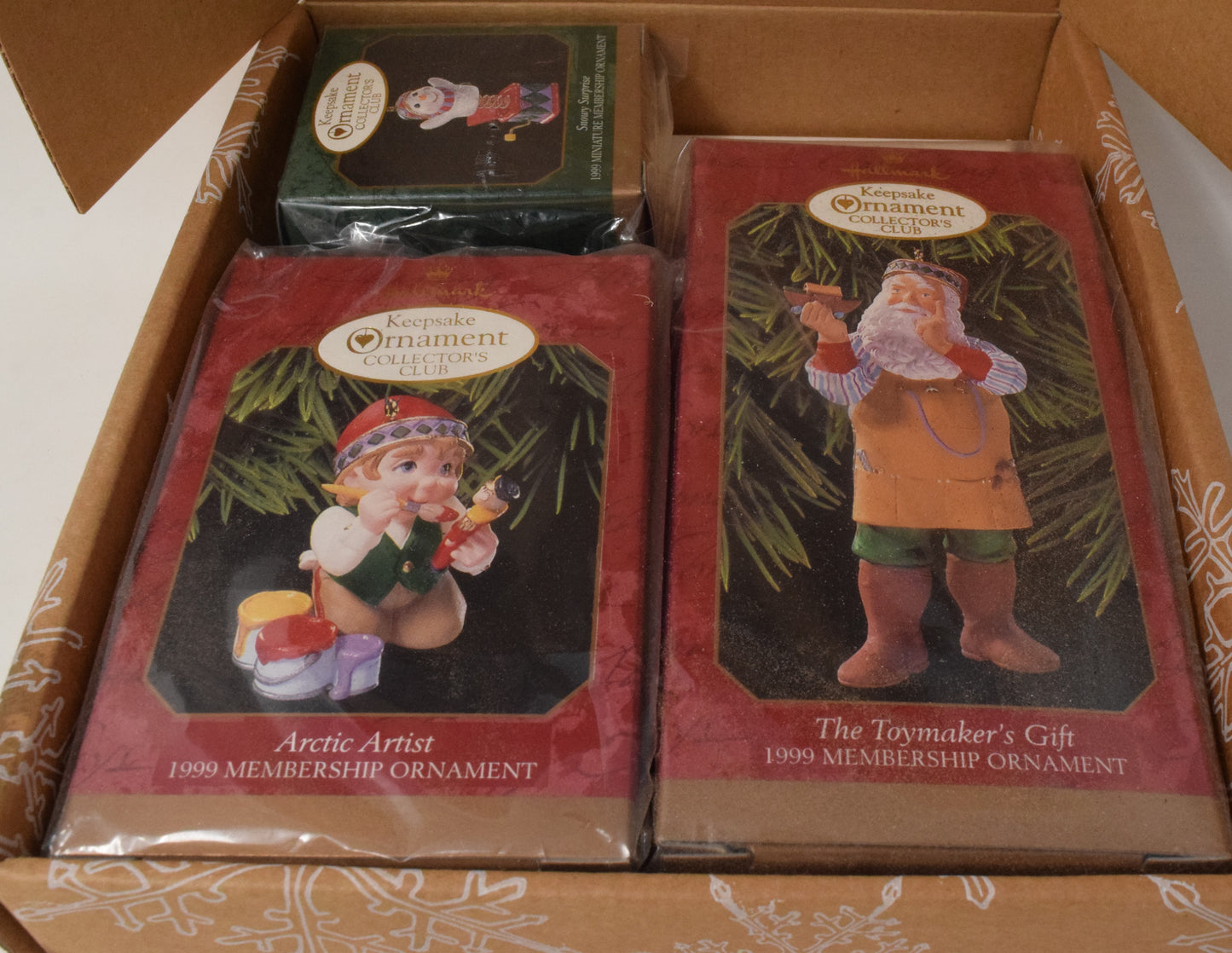 Hallmark Keepsake Christmas Ornament Club Membership Kit Set Of 3 1999 NIB