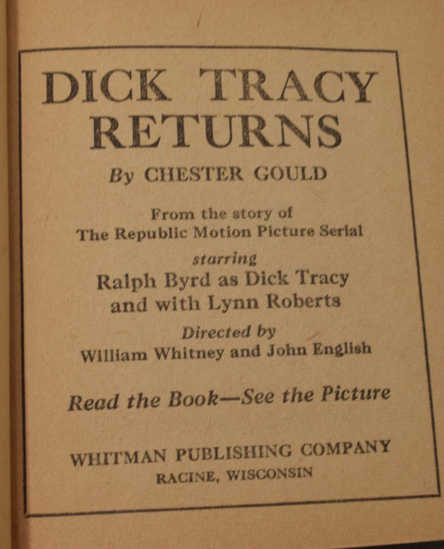 Dick Tracy Returns 1495 Better Little Book Whitman 1939 VG - Golden Apple Comics