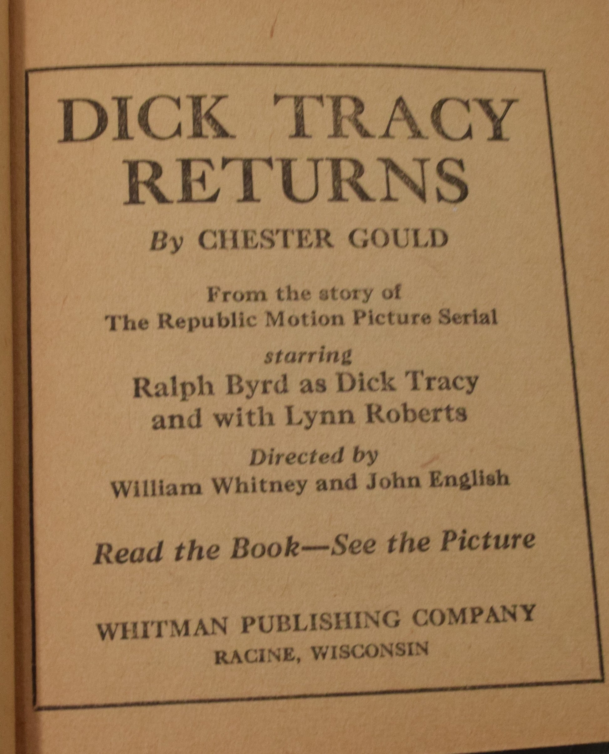 Dick Tracy Returns 1495 Better Little Book Whitman 1939 VG - Golden Apple Comics