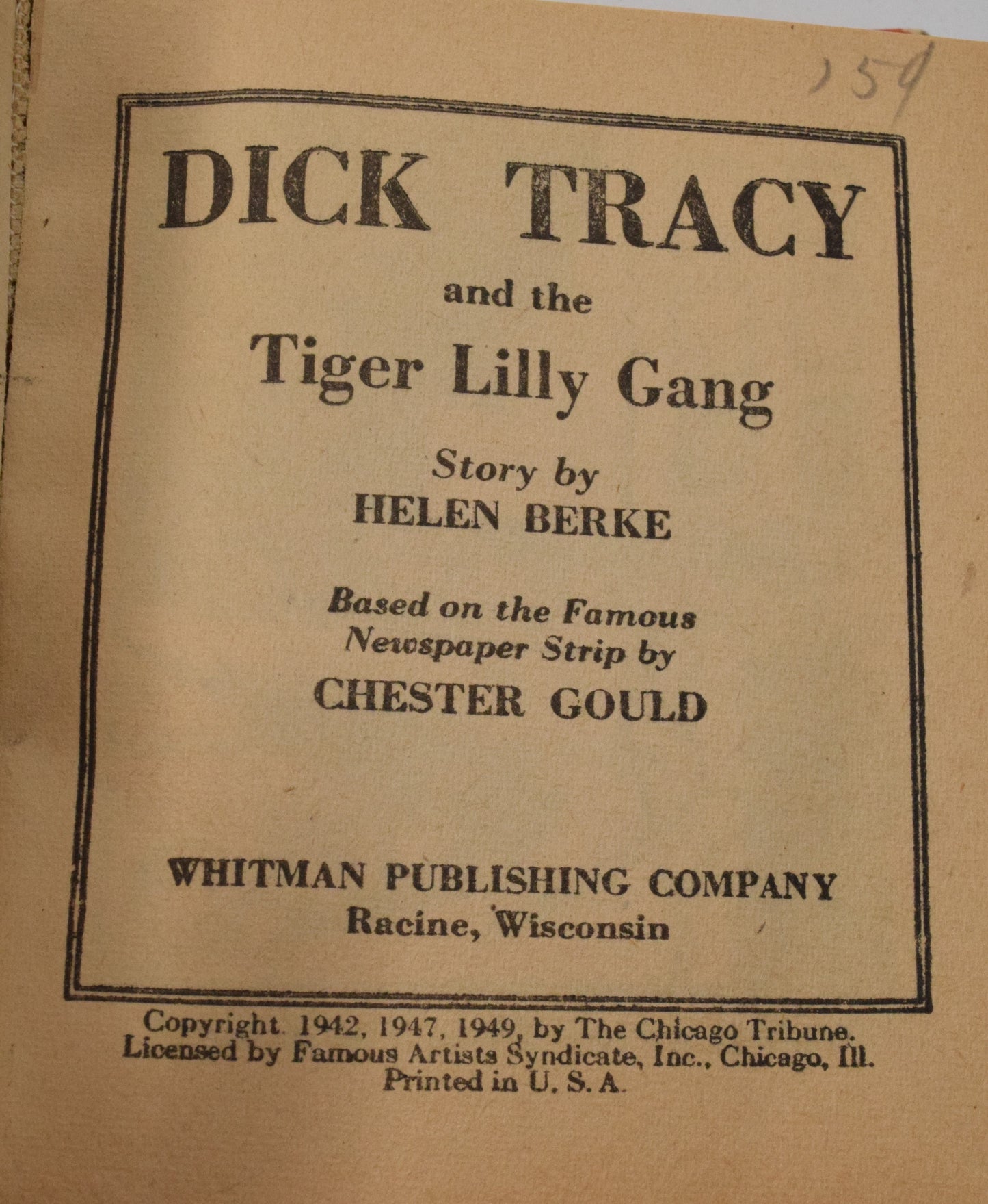 Dick Tracy And The Tiger Lilly Gang 1460 Better Little Book Whitman 1945 FN VF - Golden Apple Comics