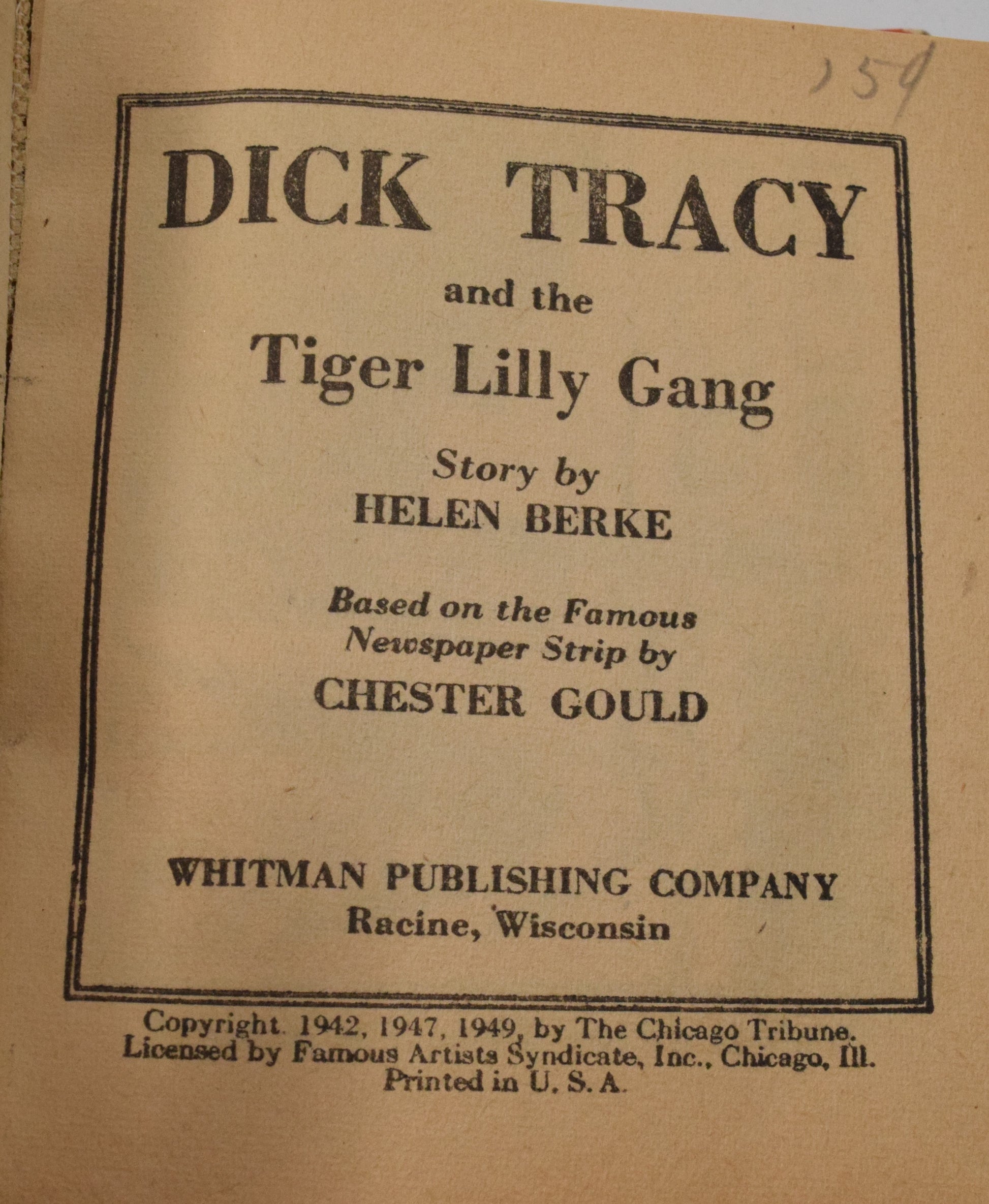 Dick Tracy And The Tiger Lilly Gang 1460 Better Little Book Whitman 1945 FN VF - Golden Apple Comics