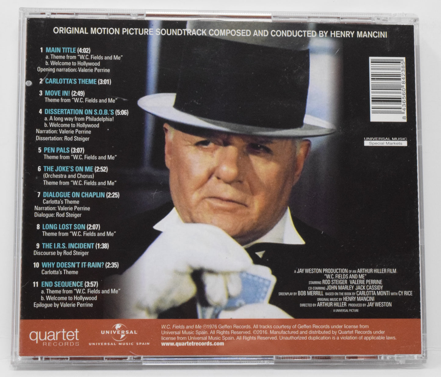 W.C. Fields And Me Soundtrack CD Henry Mancini