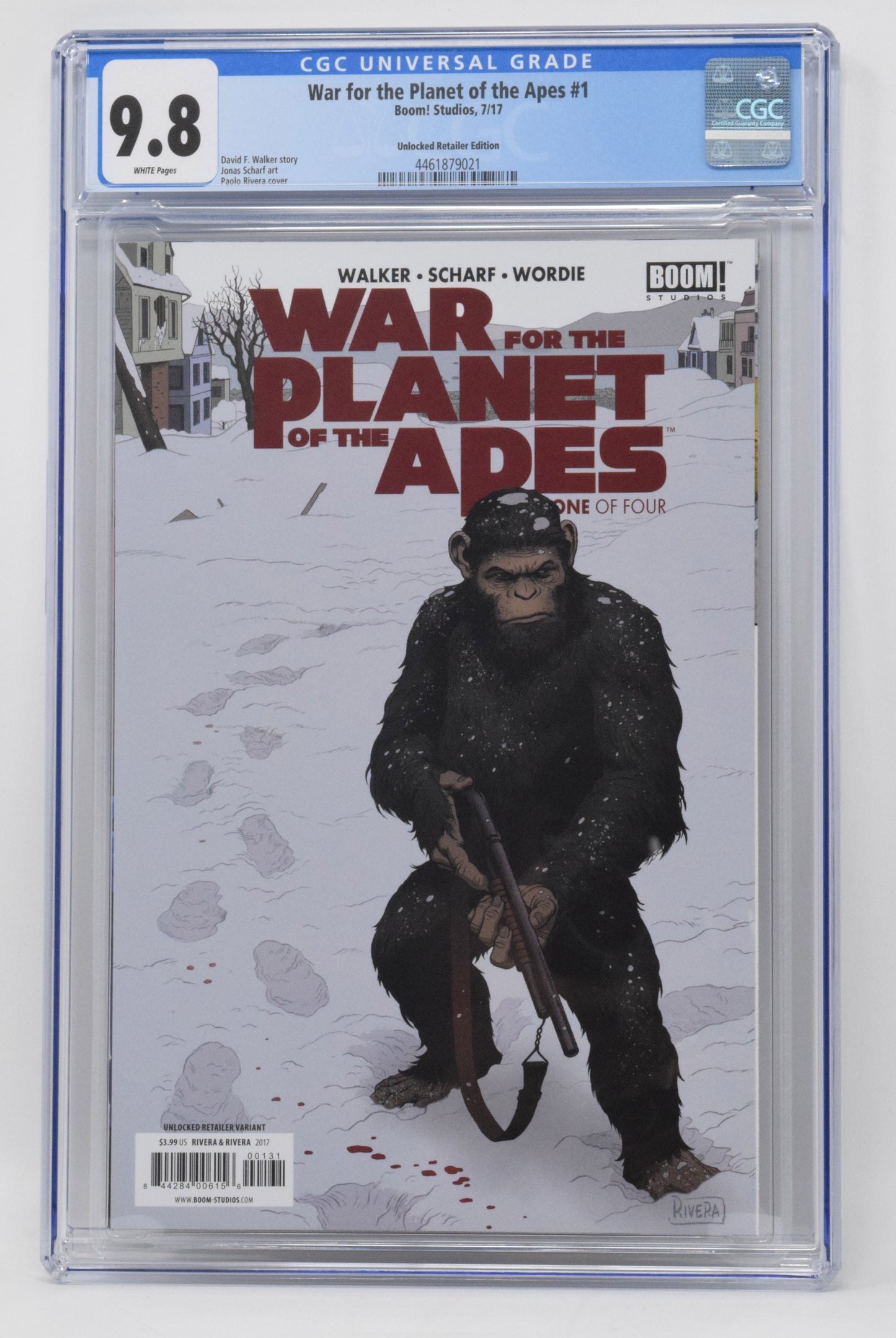 War For The Planet Of The Apes 1 Boom 2017 CGC 9.8 Paolo Rivera Unlocked Variant