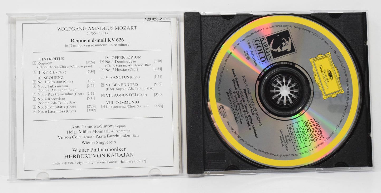 Mozart Requiem CD Wiener Philharmonker Karajan Gold