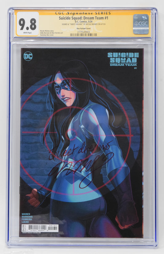 Suicide Squad Dream Team #1 (Of 4) C Sweeney Boo SIGNED CGC SS 9.8 Nicole Maines Variant (03/12/2024) Dc