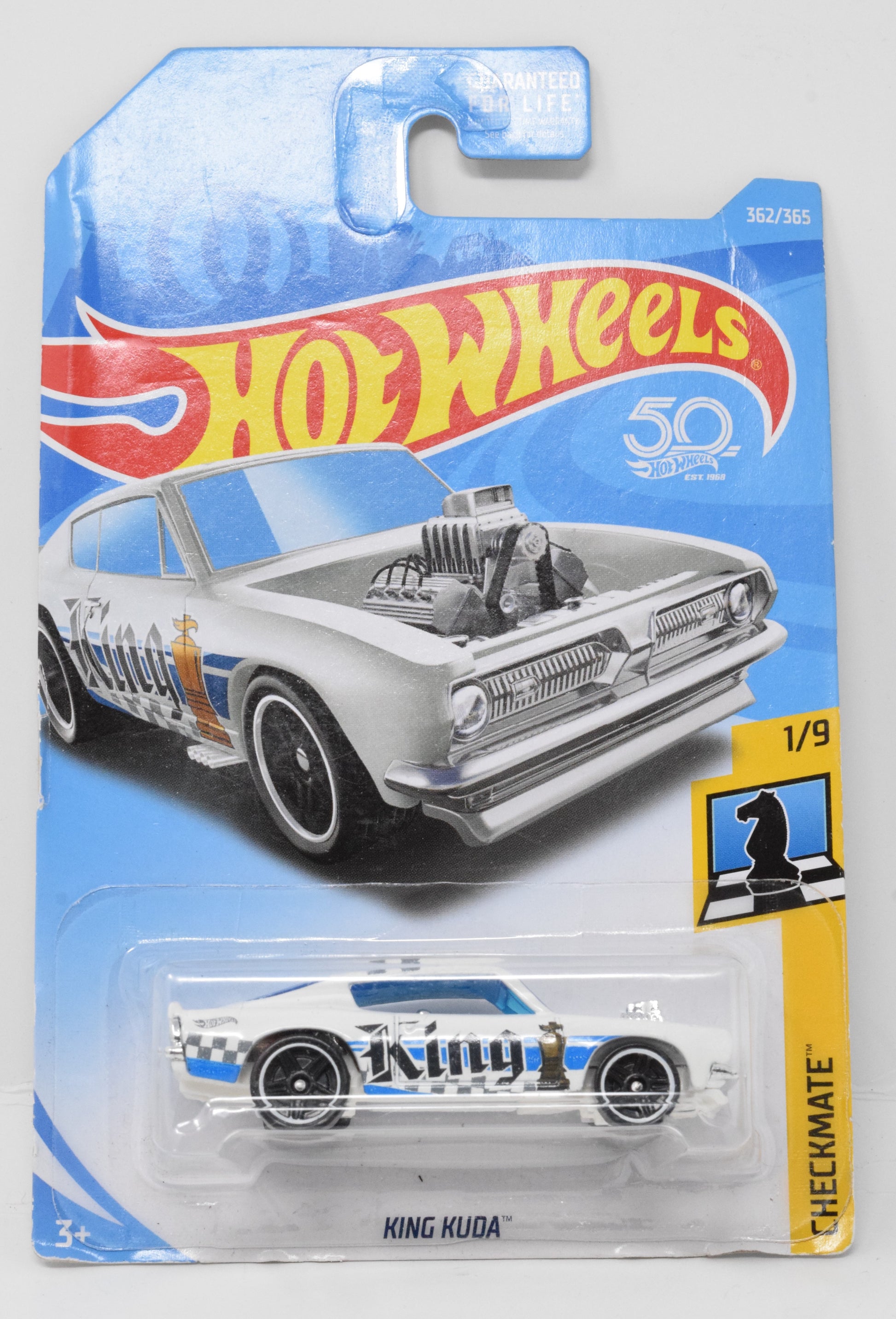 Hot Wheels King Kuda White CheckMate DieCast Car 1/9 362 New - Golden Apple Comics