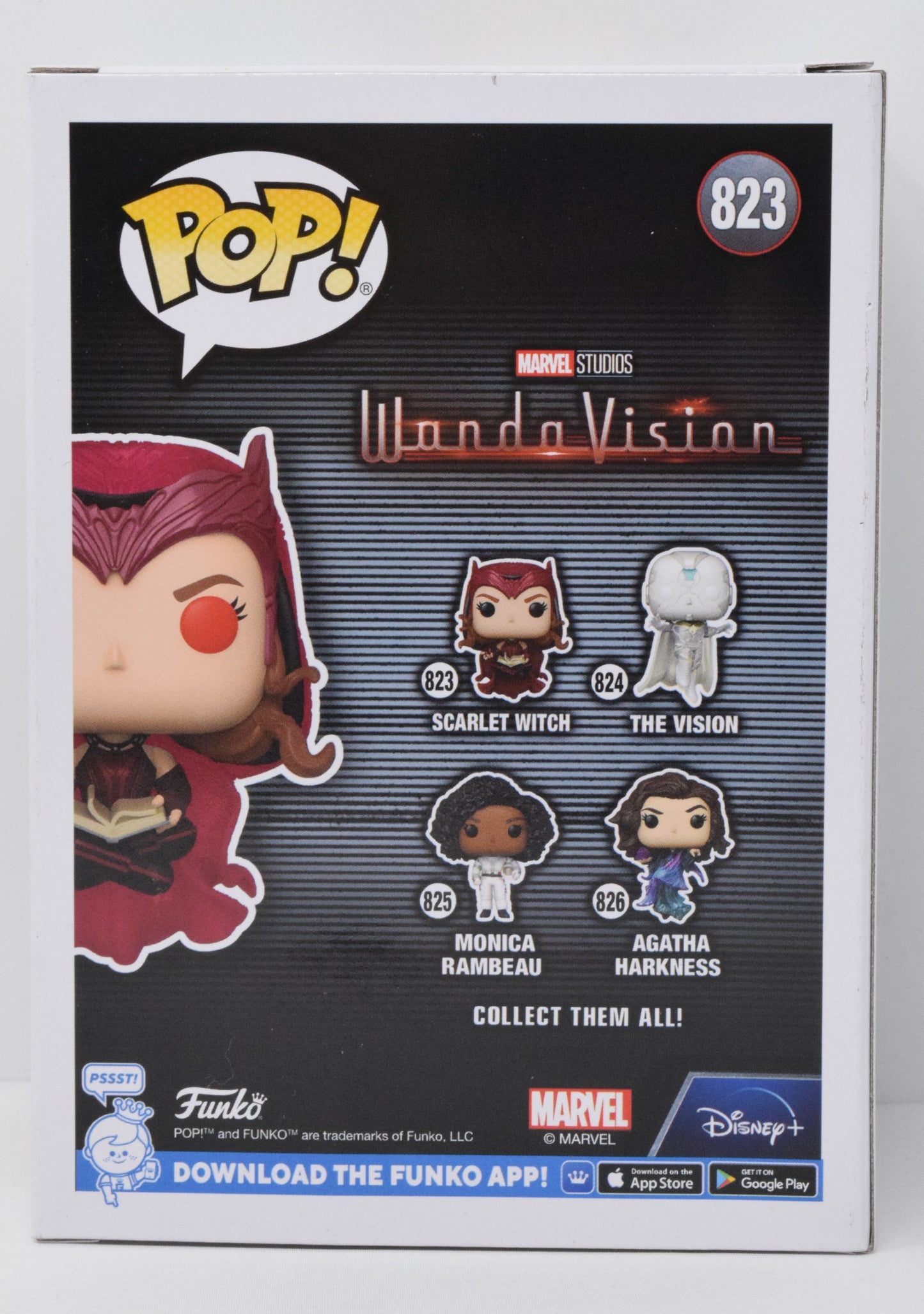 Scarlet Witch Wandavision Marvel Funko Pop 823 Figure Entertainment Earth New