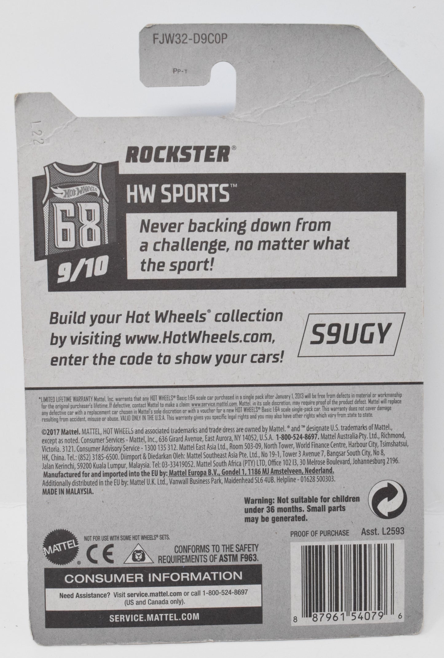 Hot Wheels Rockster HW Sports Ski Team Diecast Car 50 Years 9/10 323  New