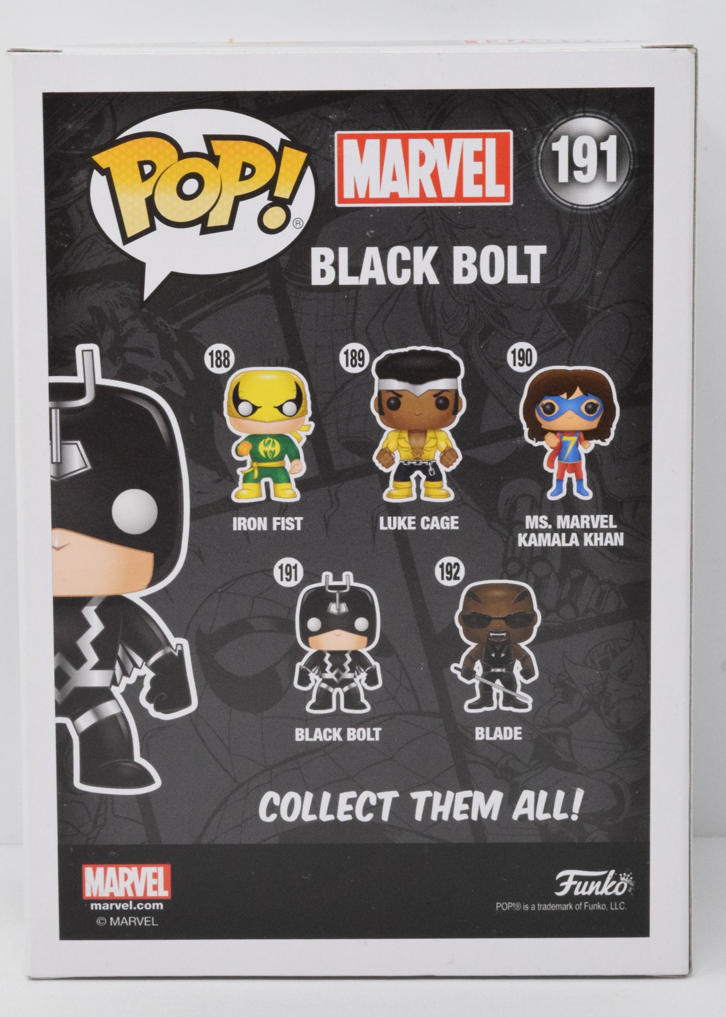 Black Bolt Silver Inhumans Marvel Funko Pop 191 Figure PX Previews New