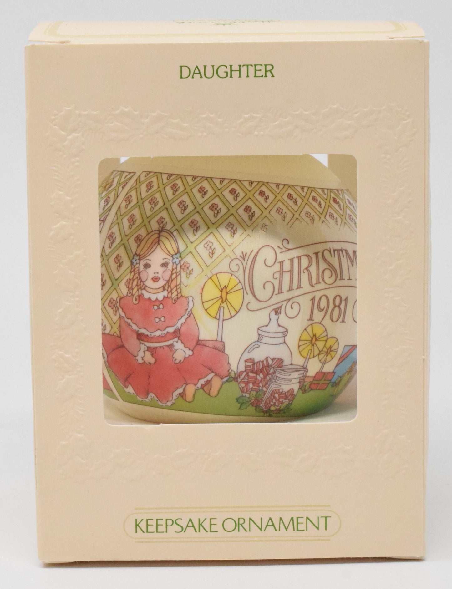 Hallmark Keepsake Unbreakable Satin Daughter Christmas Ornament 1981 NIB