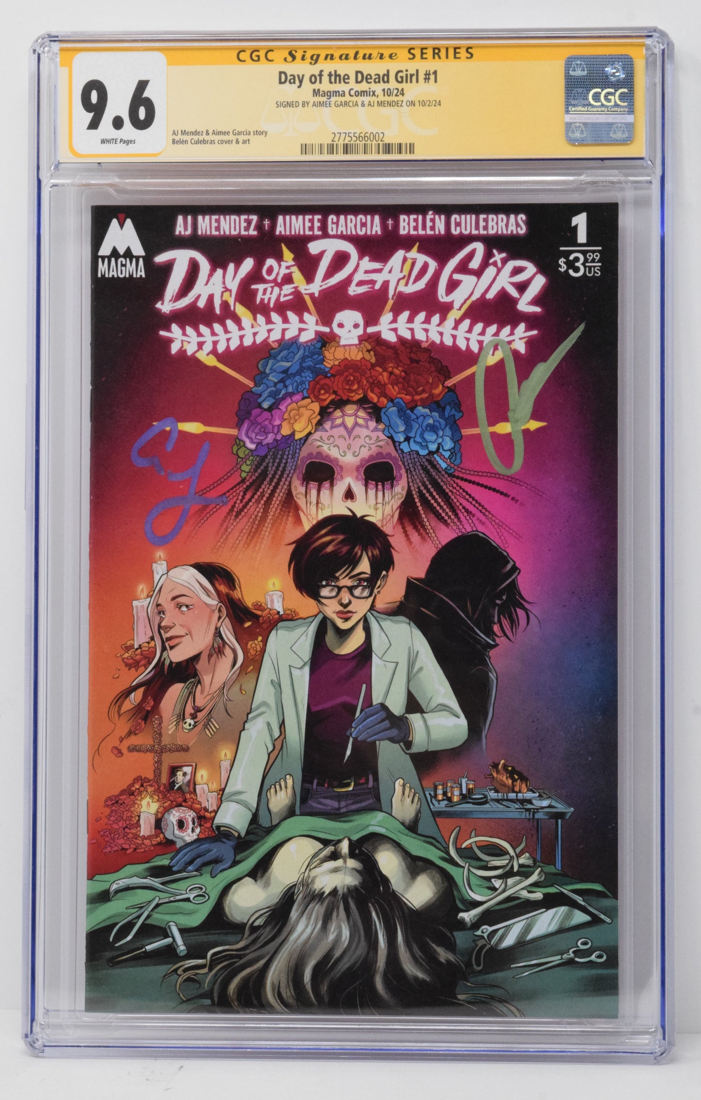 Day Of The Dead Girl #1 A Belen Culebras CGC SS 9.6 AJ Mendez Magma