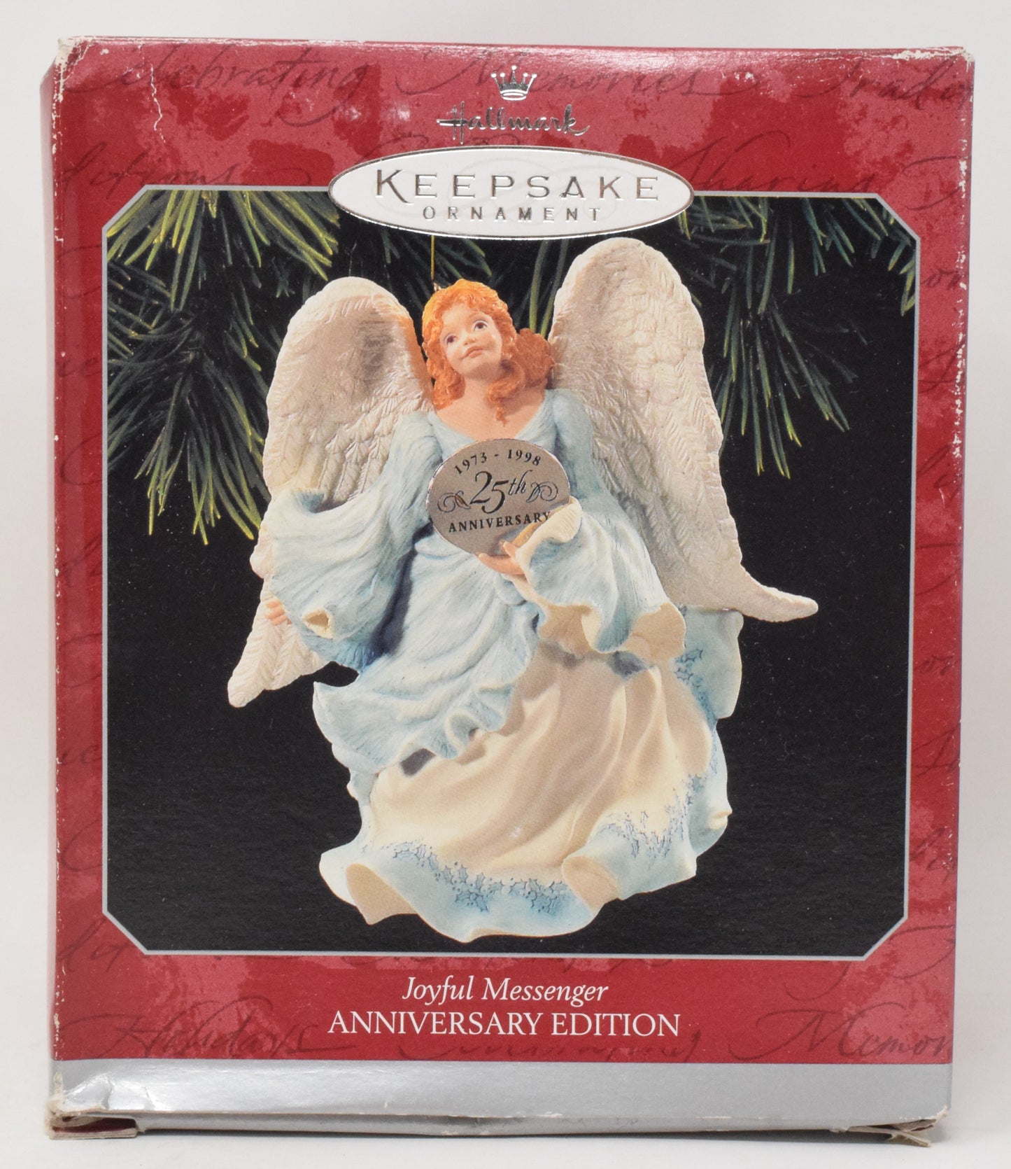 Hallmark Keepsake Joyful Messenger Angel Porcelain Christmas Ornament 1998 NIB