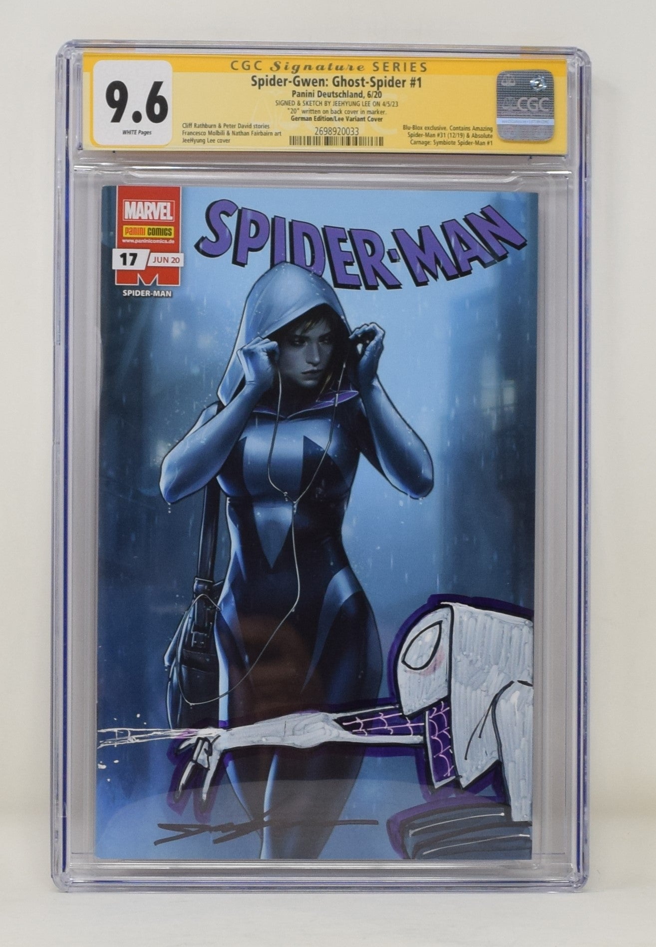 Spider-GwenGhost-Spider #1 Remarked Jeehyung Lee CGC SS 9.6 Marvel 202 ...