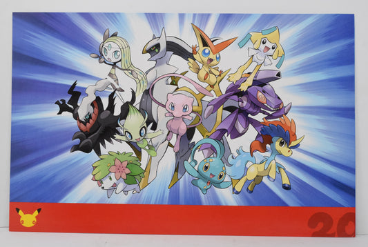 Pokemon 20th Anniversary Poster Nintedno 3DS Promo 11 x 17