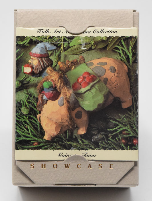 Hallmark Keepsake Pig Going To Town Christmas Ornament 1994 NIB