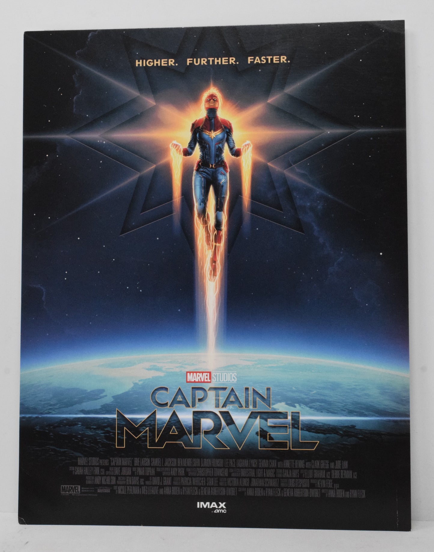 Captain Marvel Movie Poster Marvel IMAX Carol Danvers 8.5 x 11