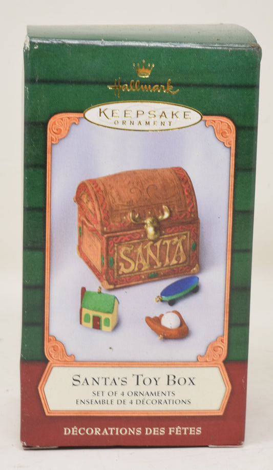 Hallmark Keepsake Ornament Santa's Toy Box Treasure Chest Christmas Tree 2001 NIB