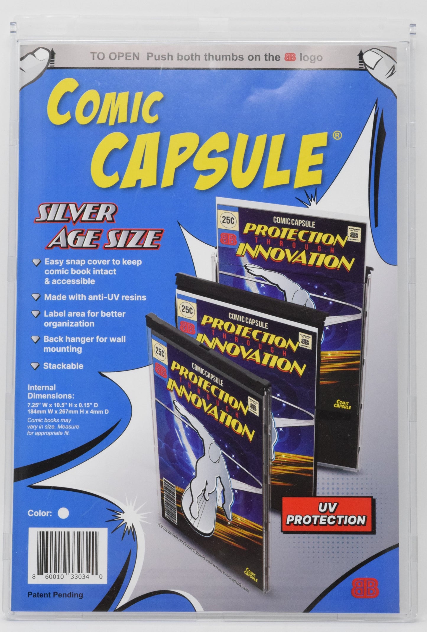 Comic Capsule Silver Age Size UV Protection 7.25 x 10.5 x 0.15