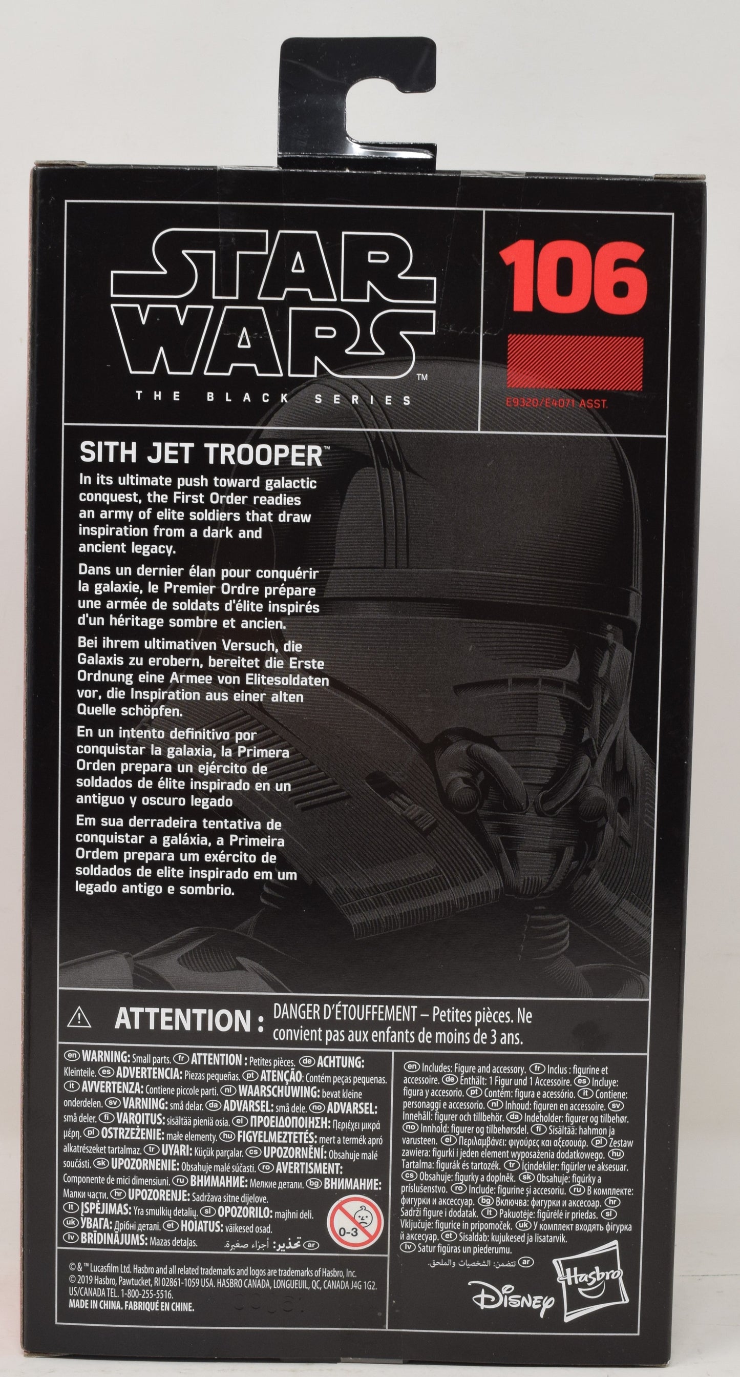 Star Wars Black Series Sith Jet Trooper 106 Action Figure Hasbro 2019 NIB