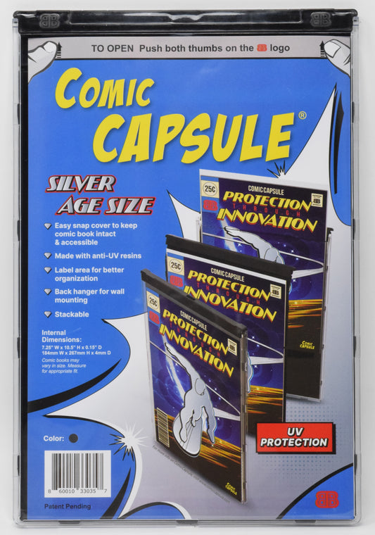 Comic Capsule Silver Age Size UV Protection Black 7.25 x 10.5 x 0.15 - Golden Apple Comics