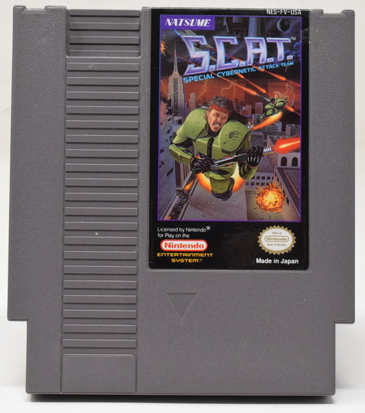 Nintendo NES S.C.A.T. SCAT Special Cybernetic Attack Team Video Game Cartridge