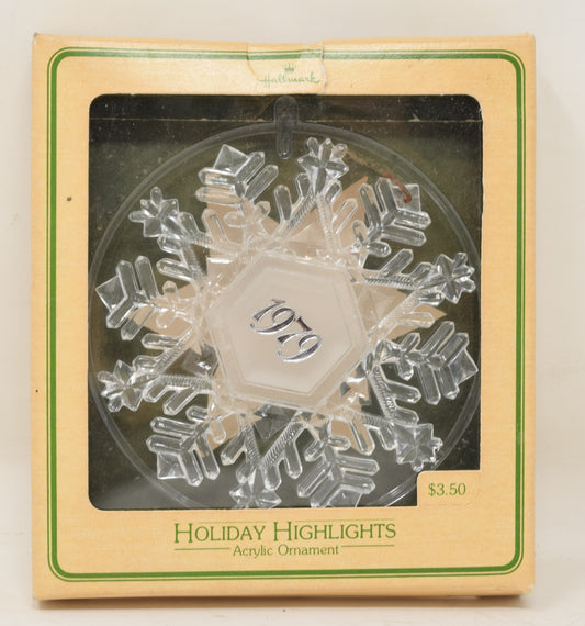 Hallmark Keepsake Ornament Holiday Highlights Snowflake Christmas Tree 1979 NIB