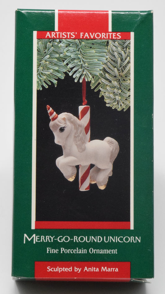 Hallmark Keepsake Merry Go Round Unicorn Christmas Ornament 1989 NIB